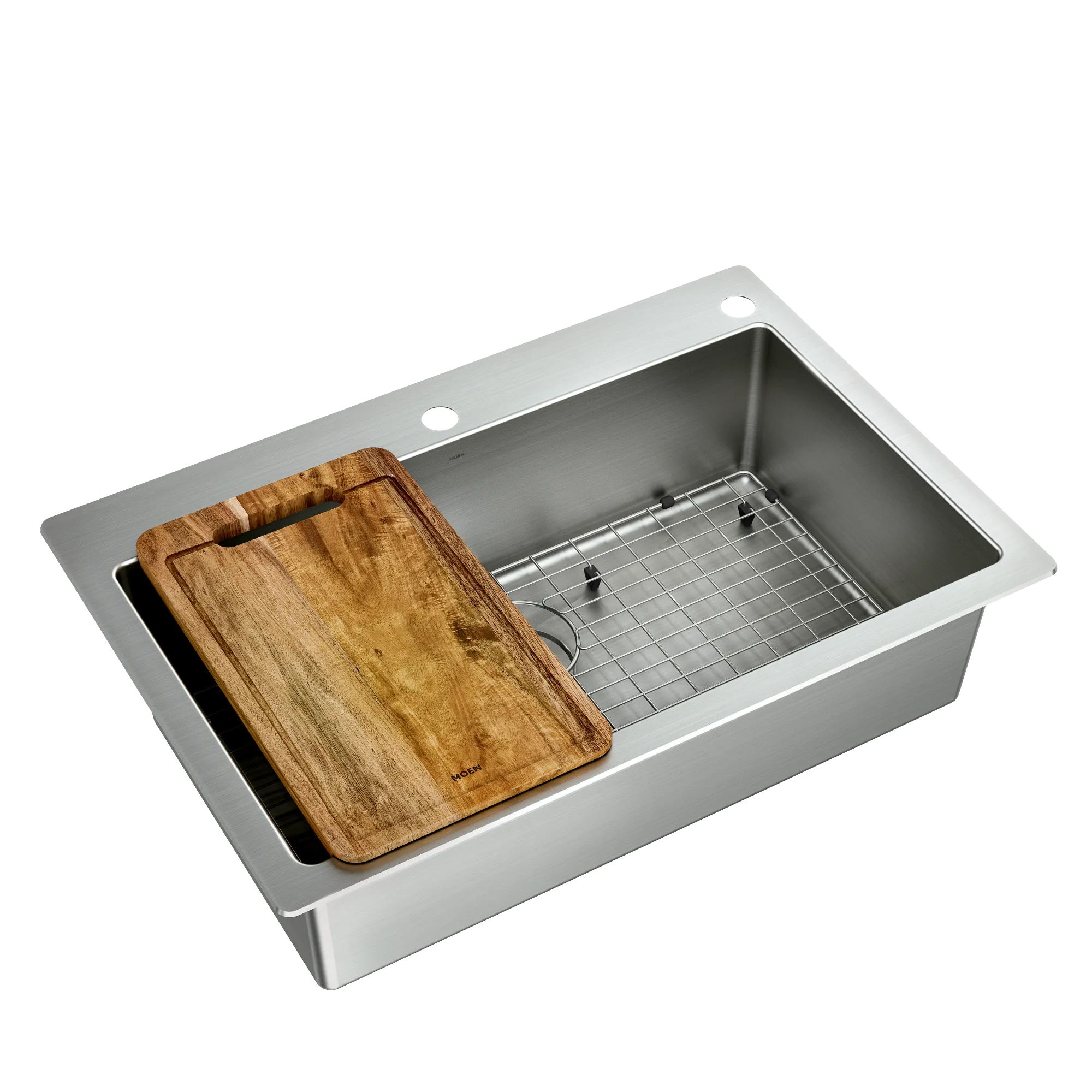 Islet 33x22 Steel 18 Gauge Single Bowl Dual Mount Sink - Image 2