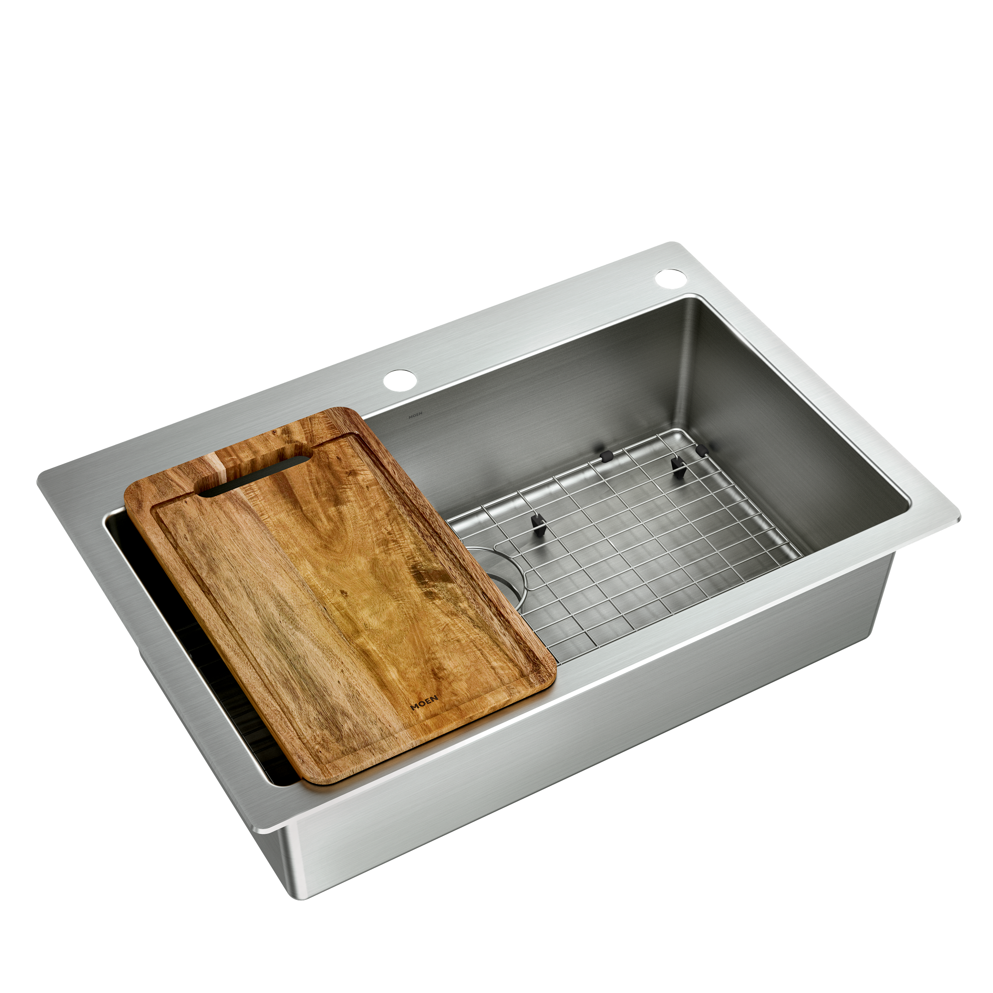 Islet 33x22 Steel 18 Gauge Single Bowl Dual Mount Sink