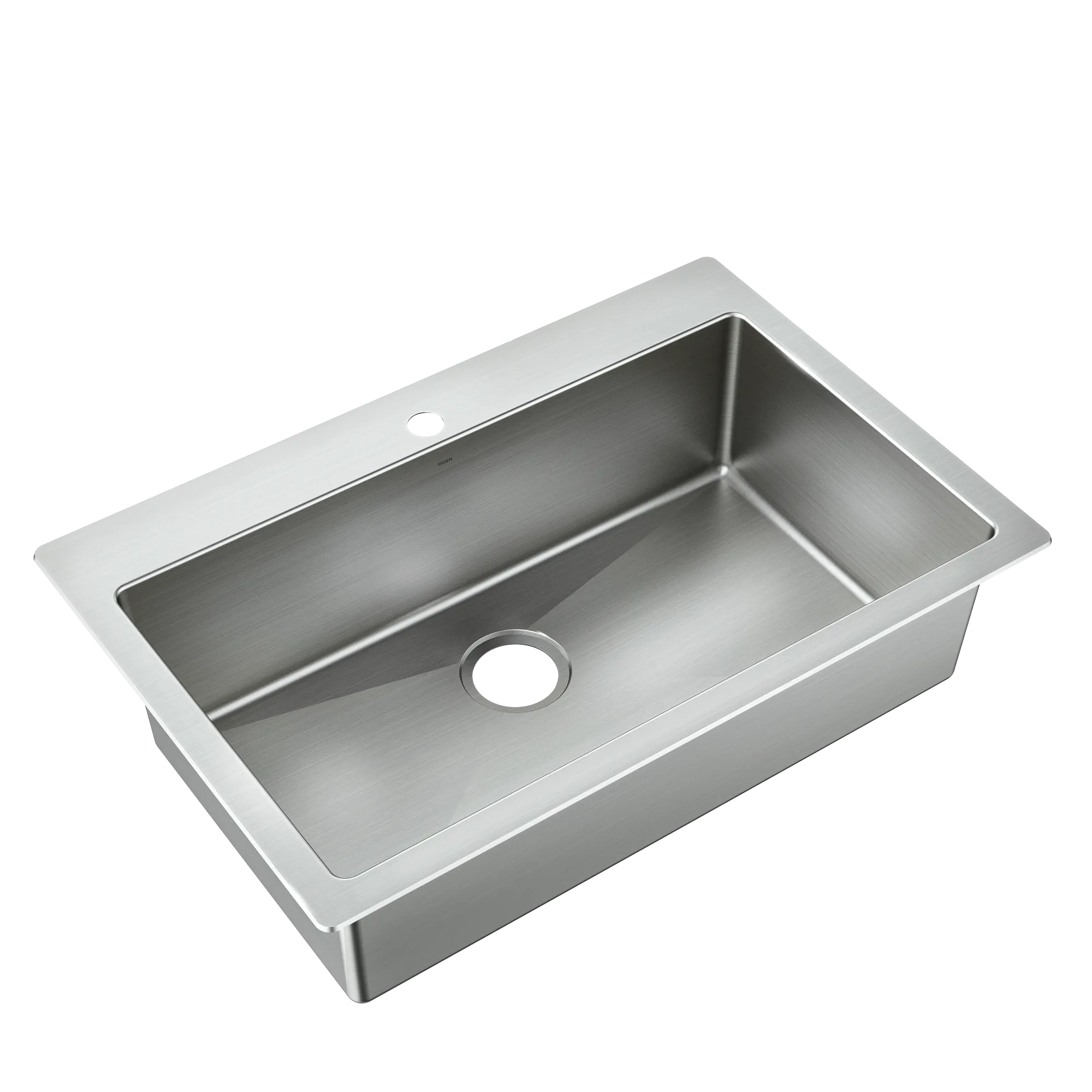 Kenadi 33x22 Steel 18 Gauge Single Bowl Dual Mount Sink - Image 7