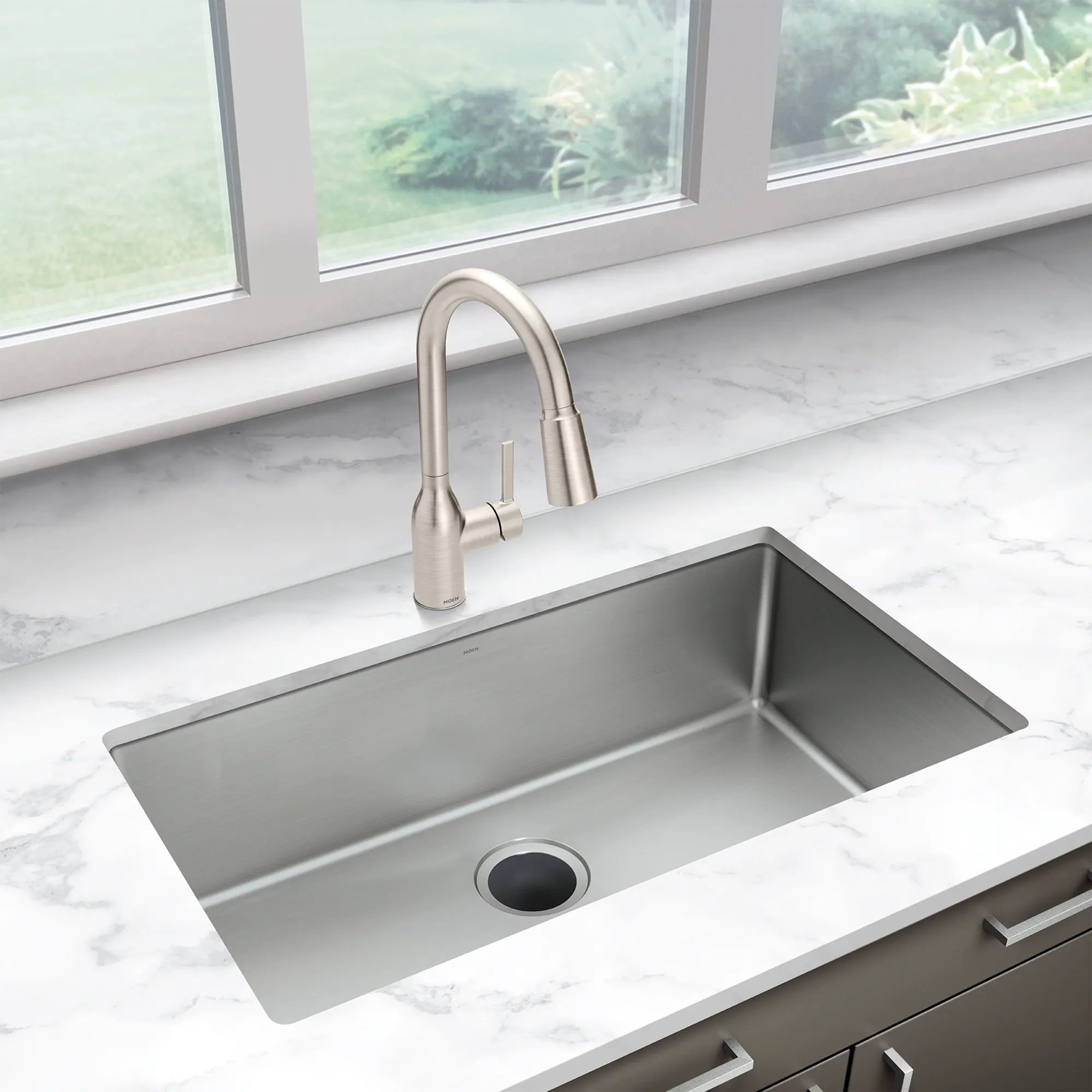 Kenadi 33x22 Steel 18 Gauge Single Bowl Dual Mount Sink - Image 11
