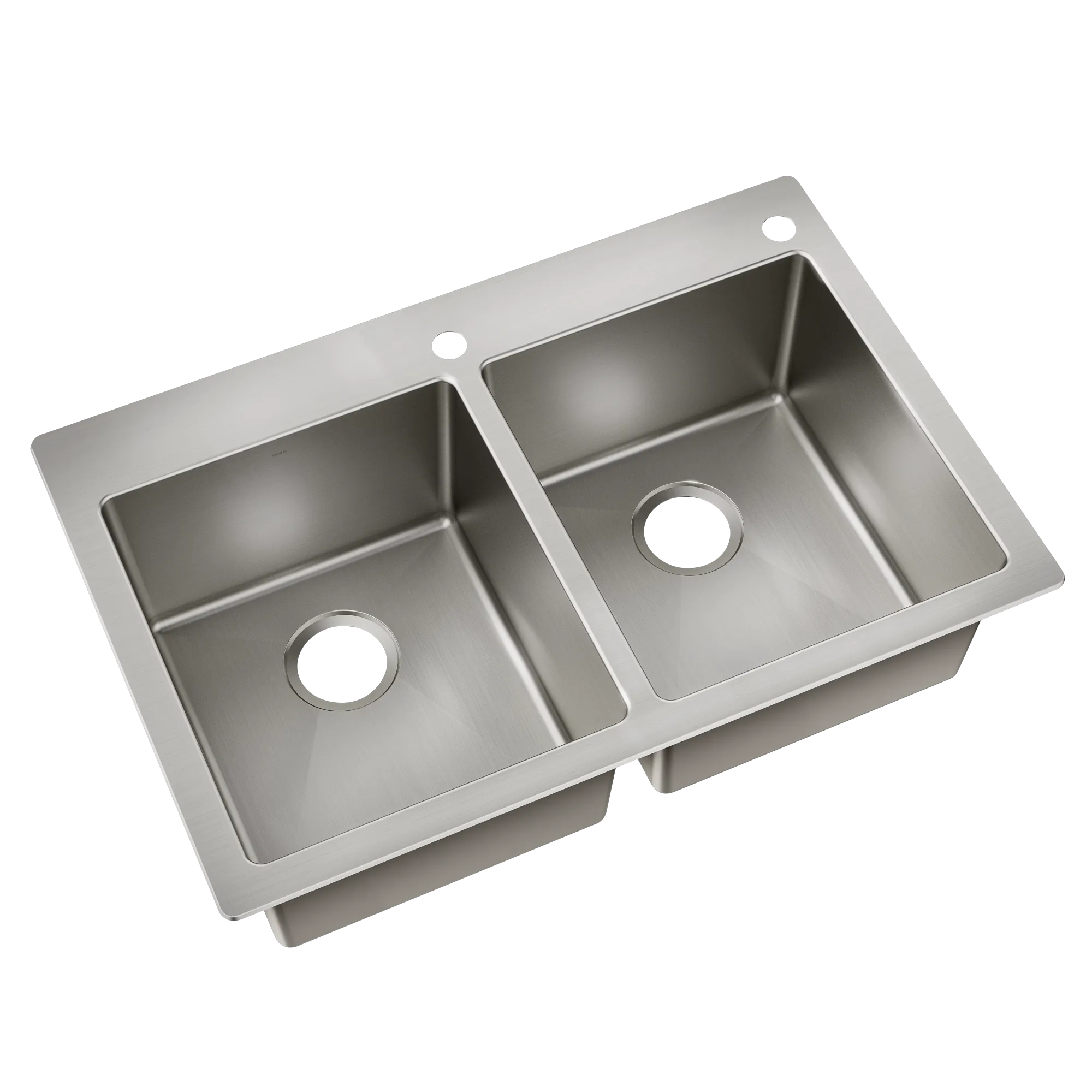 33 X 22 Steel 18 Gauge Double Bowl Dualmount Sink - Image 2