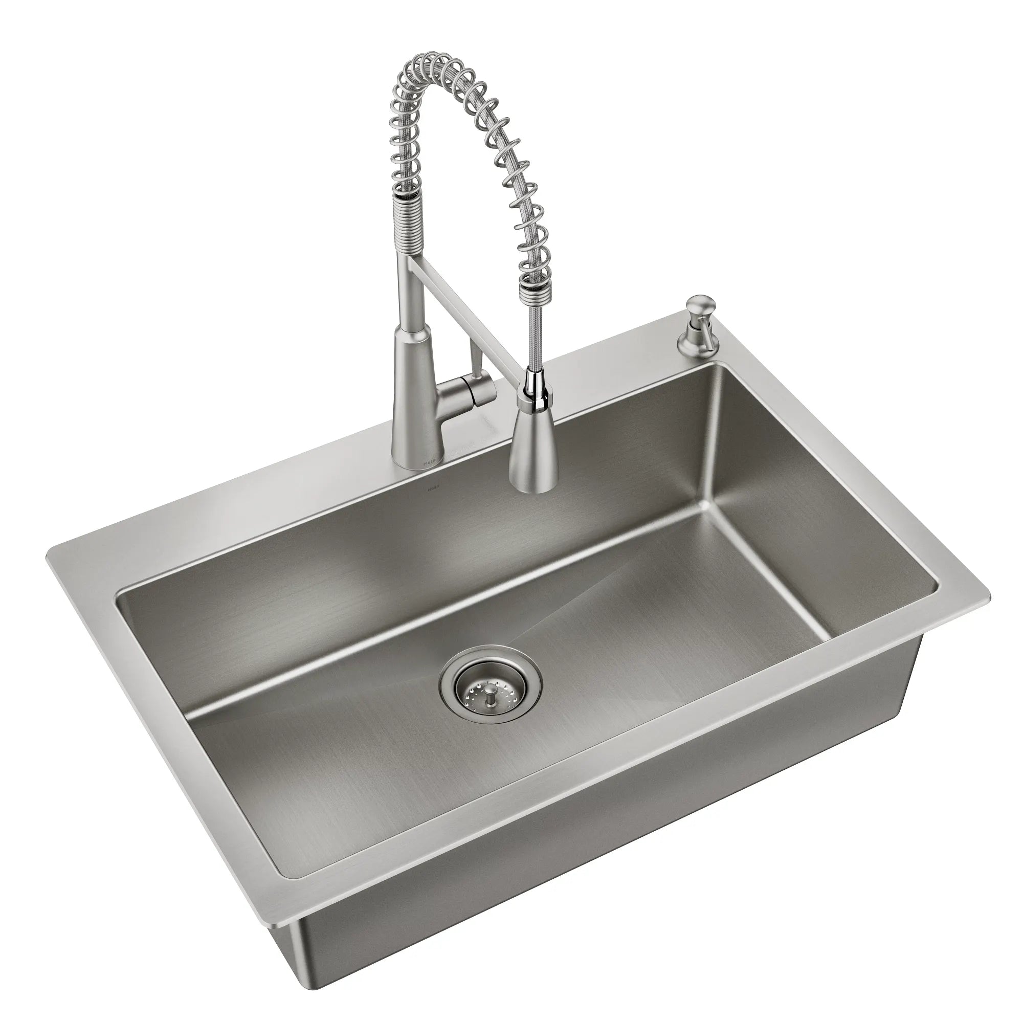 33 X 22 Stainless Steel 18 Gauge Single Bowl Dualmount Sink and Faucet Combination - Image 11