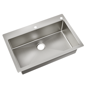 33 X 22 Steel 18 Gauge Single Bowl Dualmount Sink
