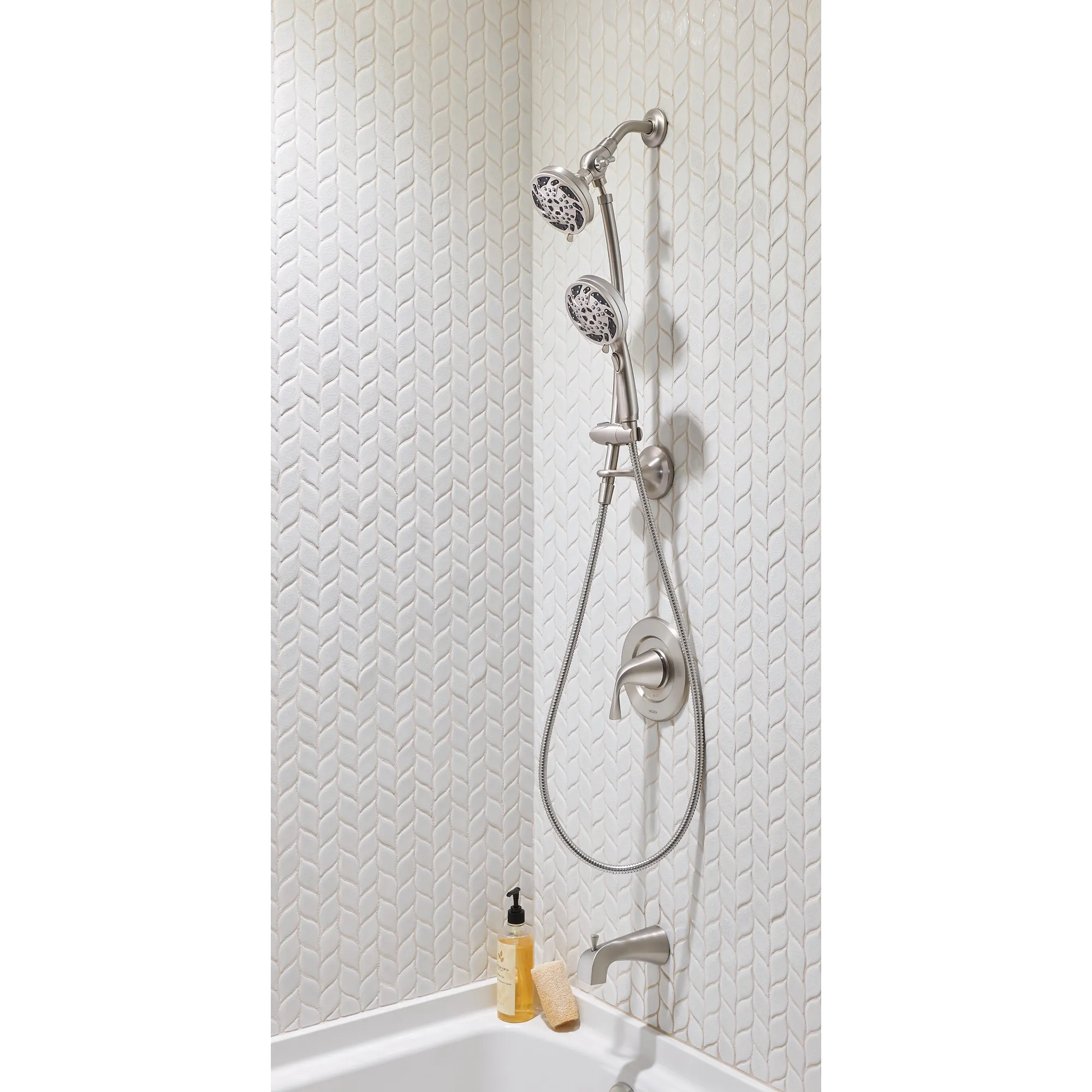 Renewal Five-Function 4 1/2 Diameter Standard Spray Head with Handheld Shower - Image 14