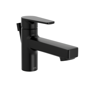 Slate Matte black one-handle low-profile bathroom faucet