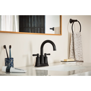 Ember Chrome two-handle high arc bathroom faucet