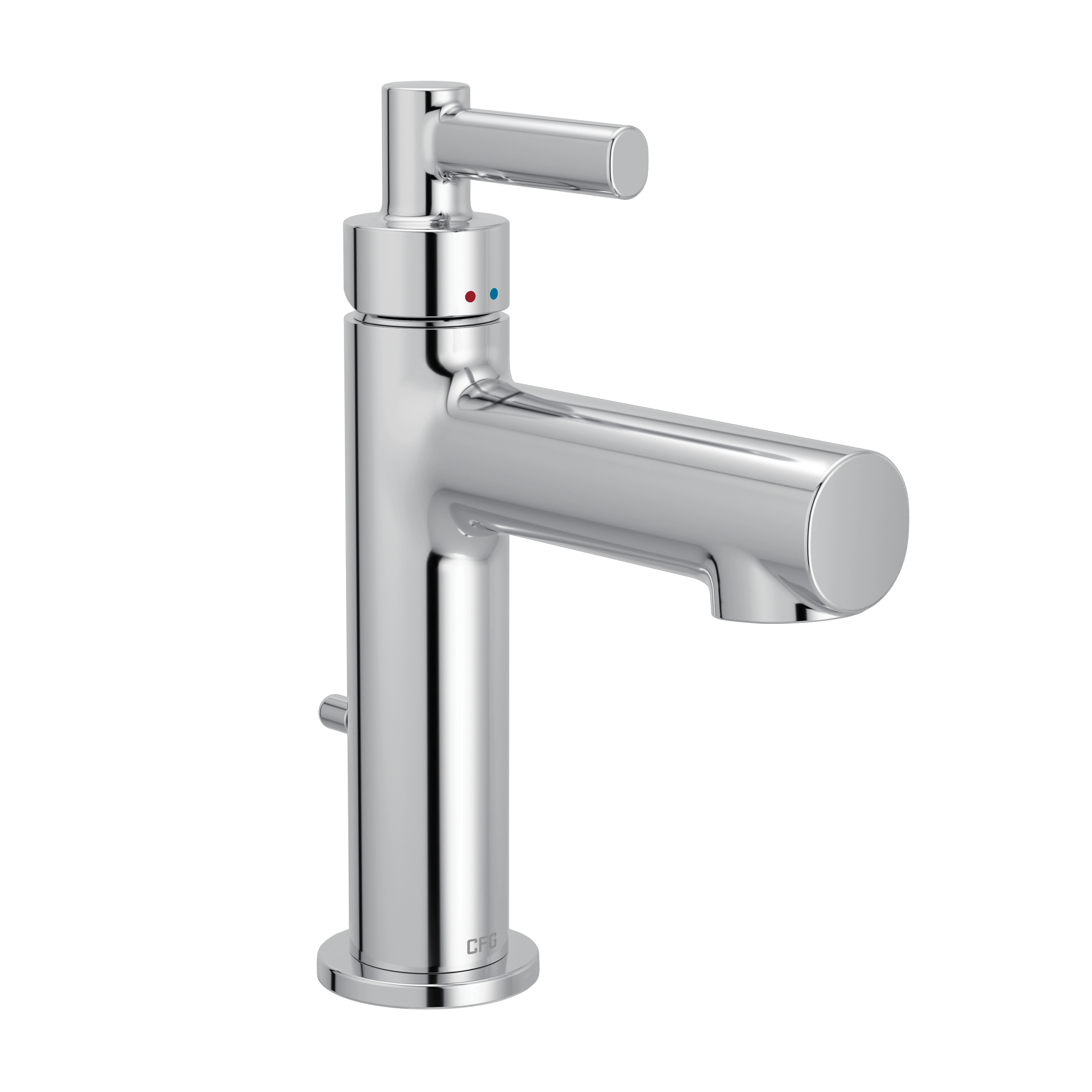 Aluma Chrome one-handle low arc bathroom faucet