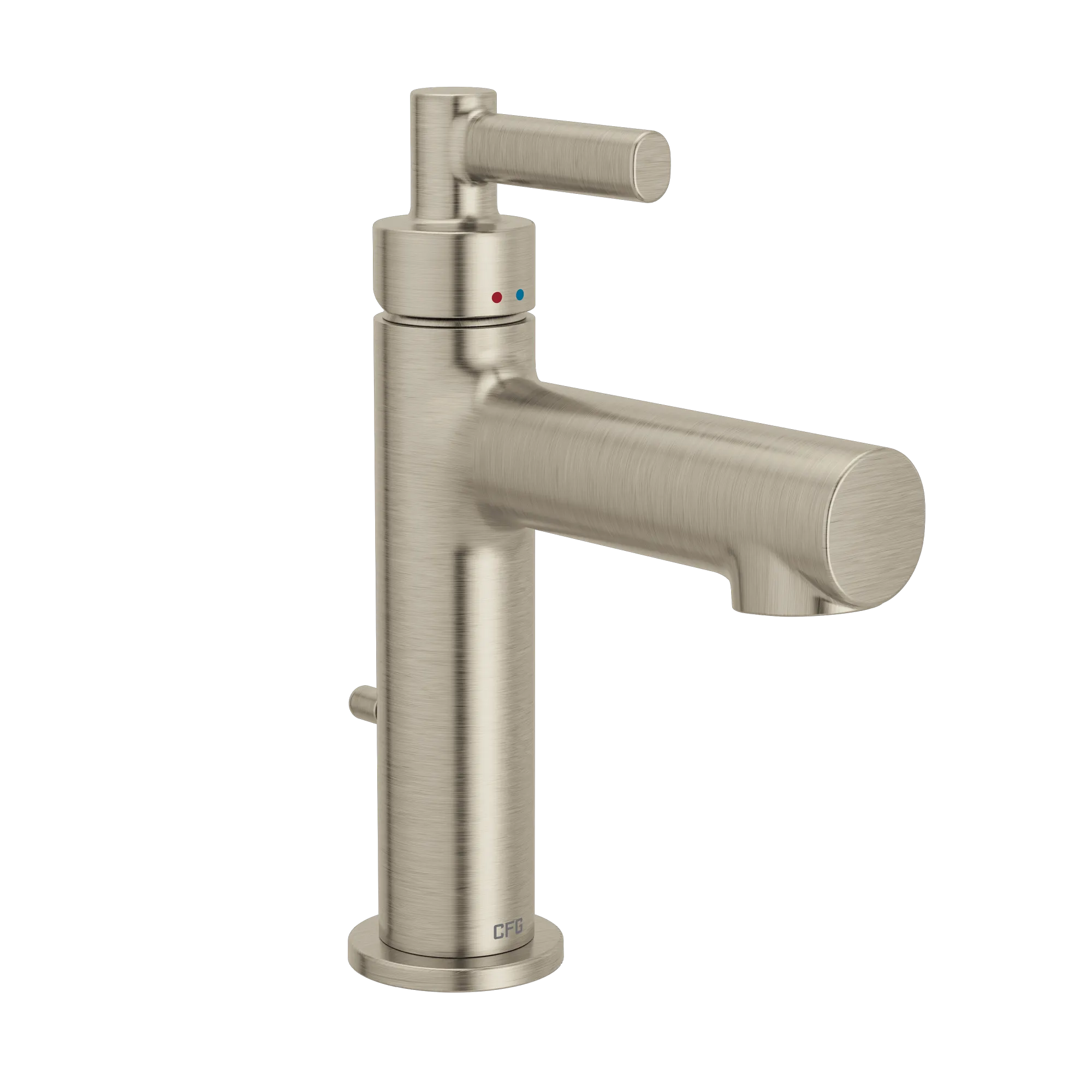 Aluma Brushed nickel one-handle low arc bathroom faucet - Image 2