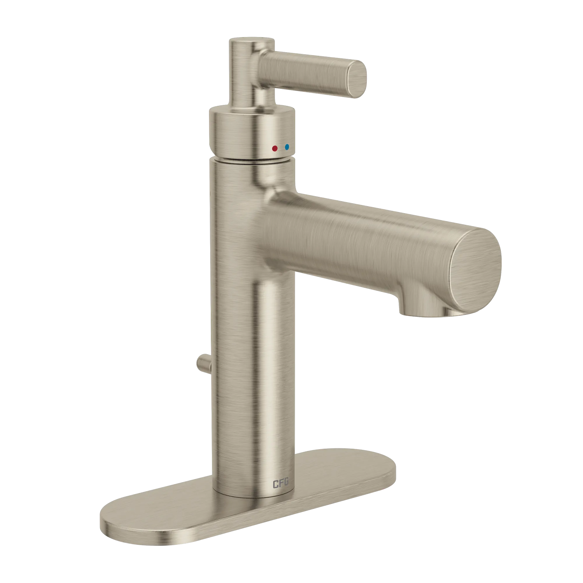 Aluma Brushed nickel one-handle low arc bathroom faucet - Image 4
