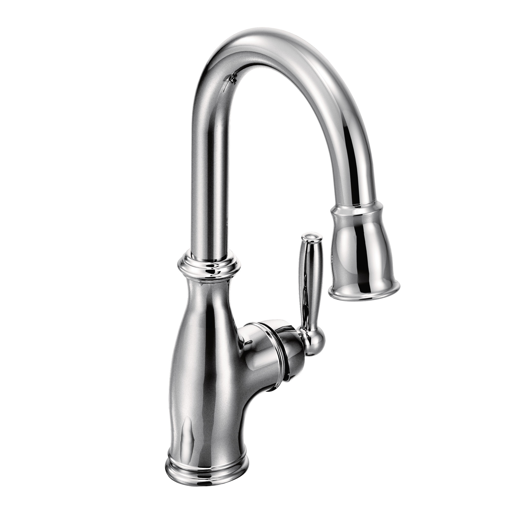 Brantford One-Handle High Arc Pulldown Single Mount Bar Faucet