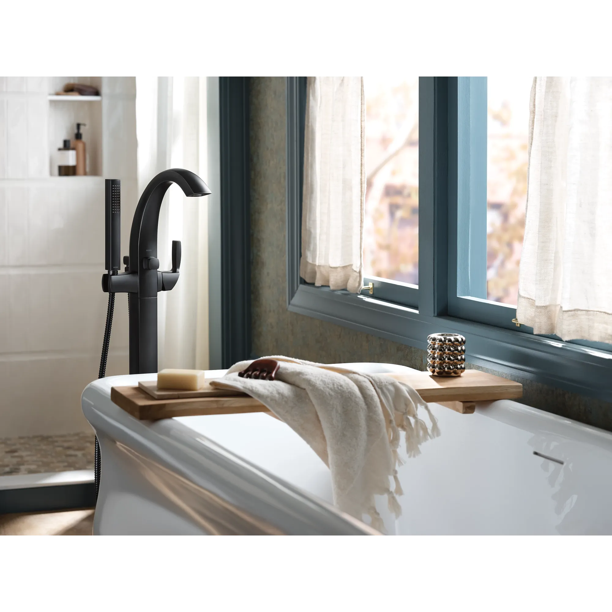 Voss One-Handle Tub Filler Including Handheld Shower - Image 7