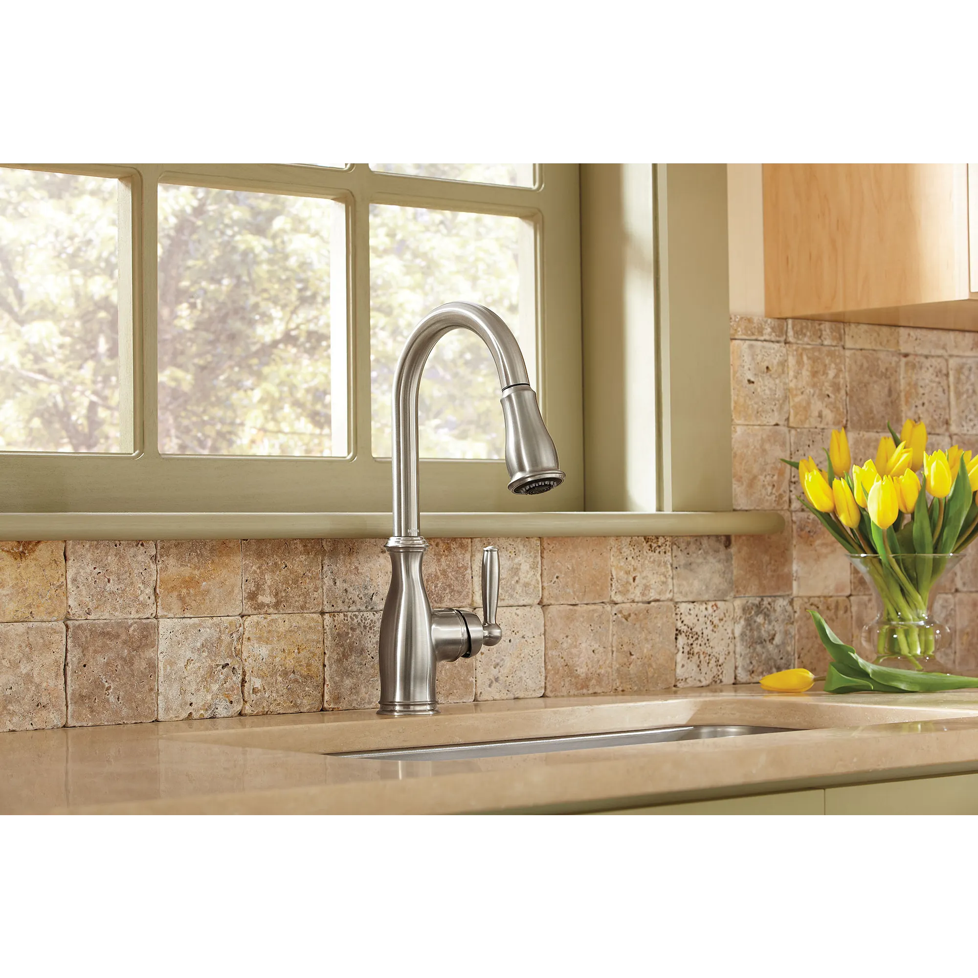 Brantford One-Handle High Arc Pulldown Kitchen Faucet - Image 22