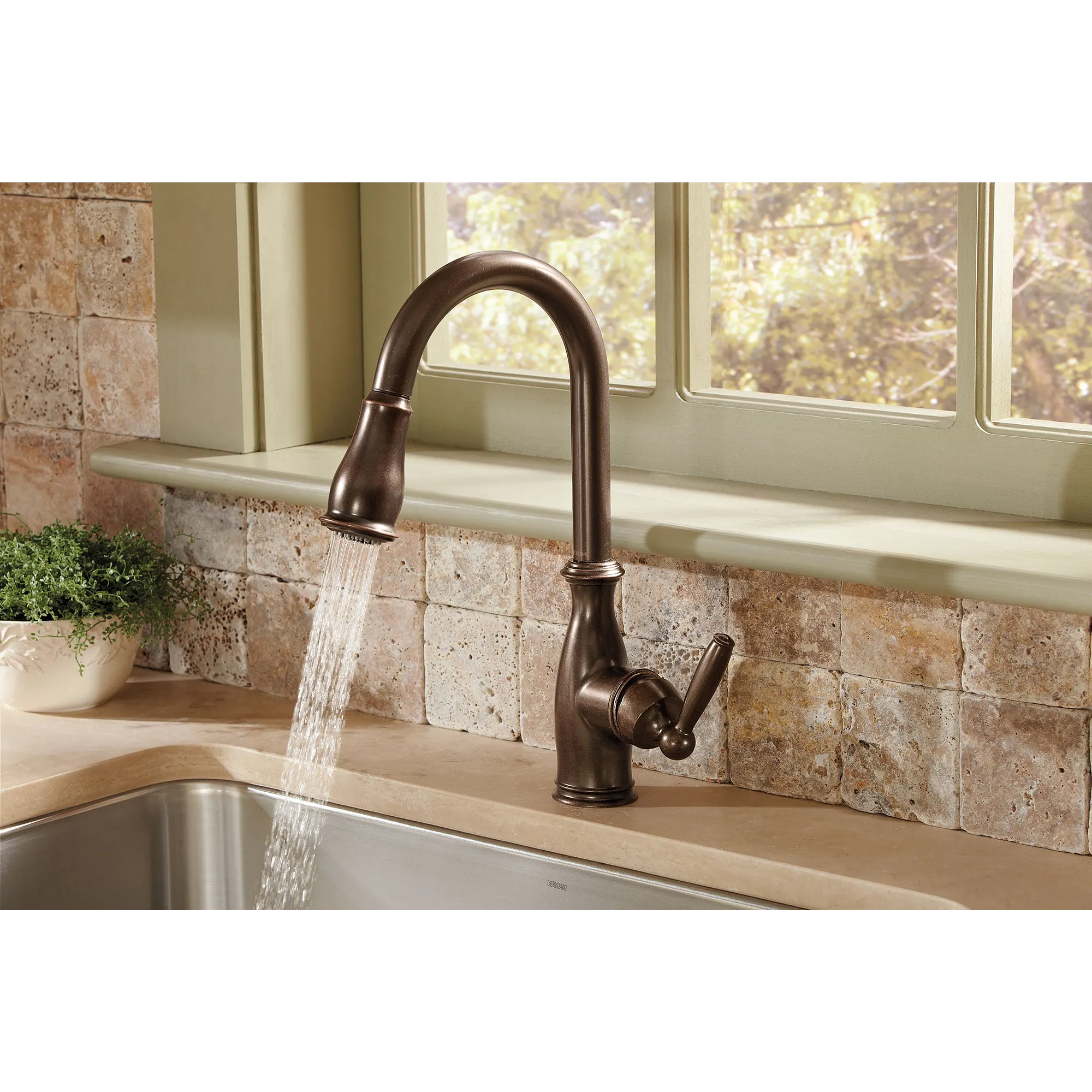 Brantford One-Handle High Arc Pulldown Kitchen Faucet - Image 9