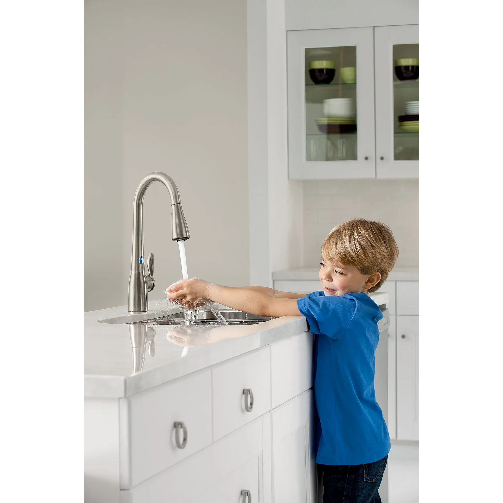 Arbor One-Handle High Arc MotionSense Dual Sensor Pulldown Kitchen Faucet - Image 23