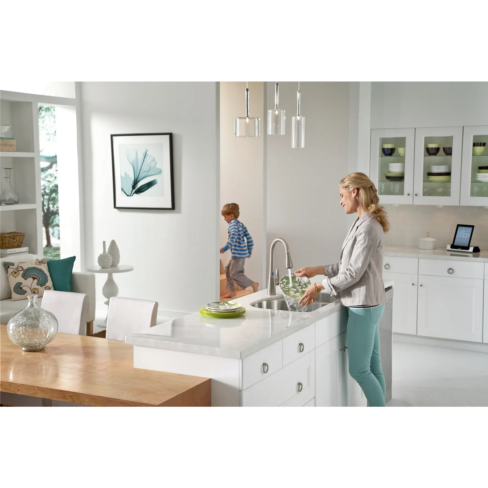 Arbor One-Handle High Arc MotionSense Dual Sensor Pulldown Kitchen Faucet - Image 20