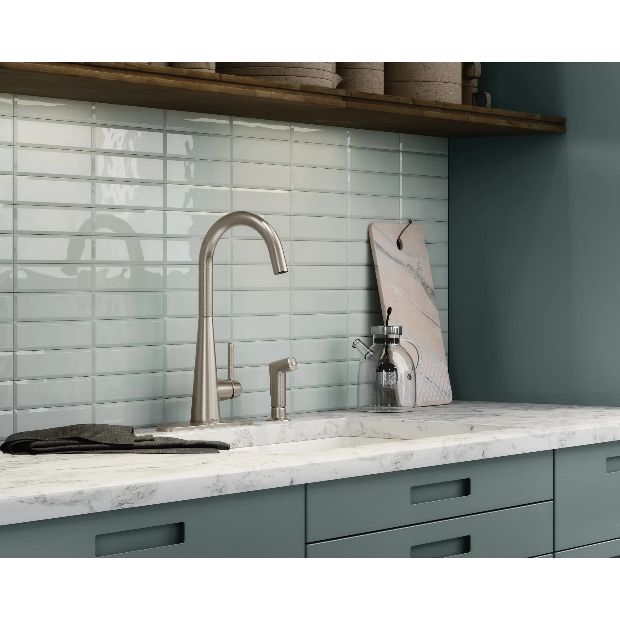 Sleek One-Handle High Arc Pulldown Kitchen Faucet - Image 9