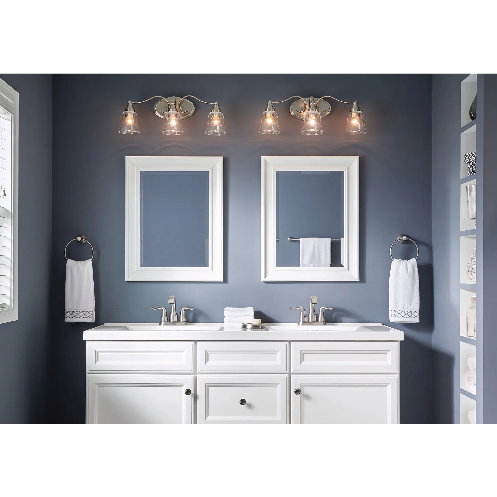 Hamden Two-Handle High Arc Bathroom Faucet - Image 4