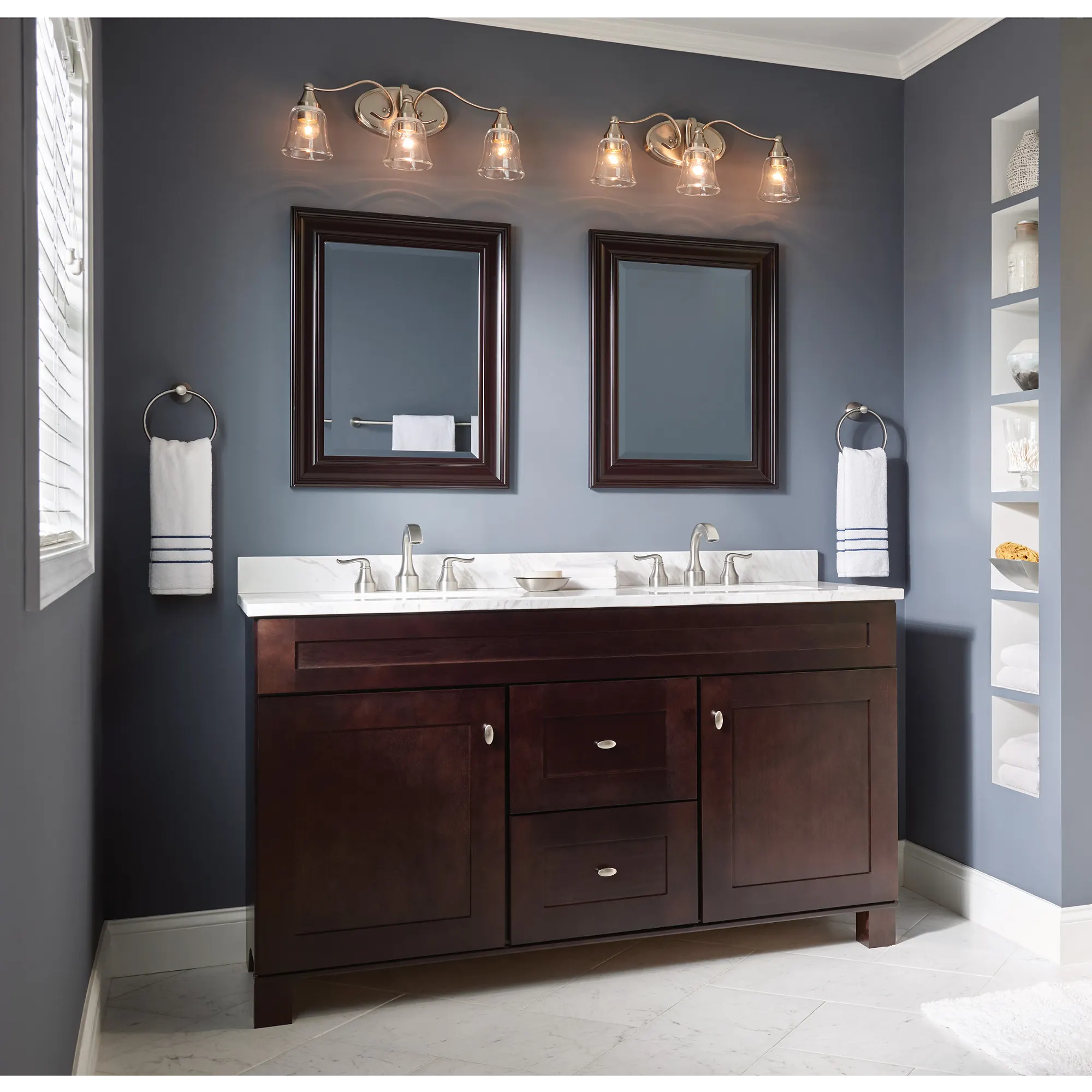 Hamden Two-Handle High Arc Bathroom Faucet - Image 4