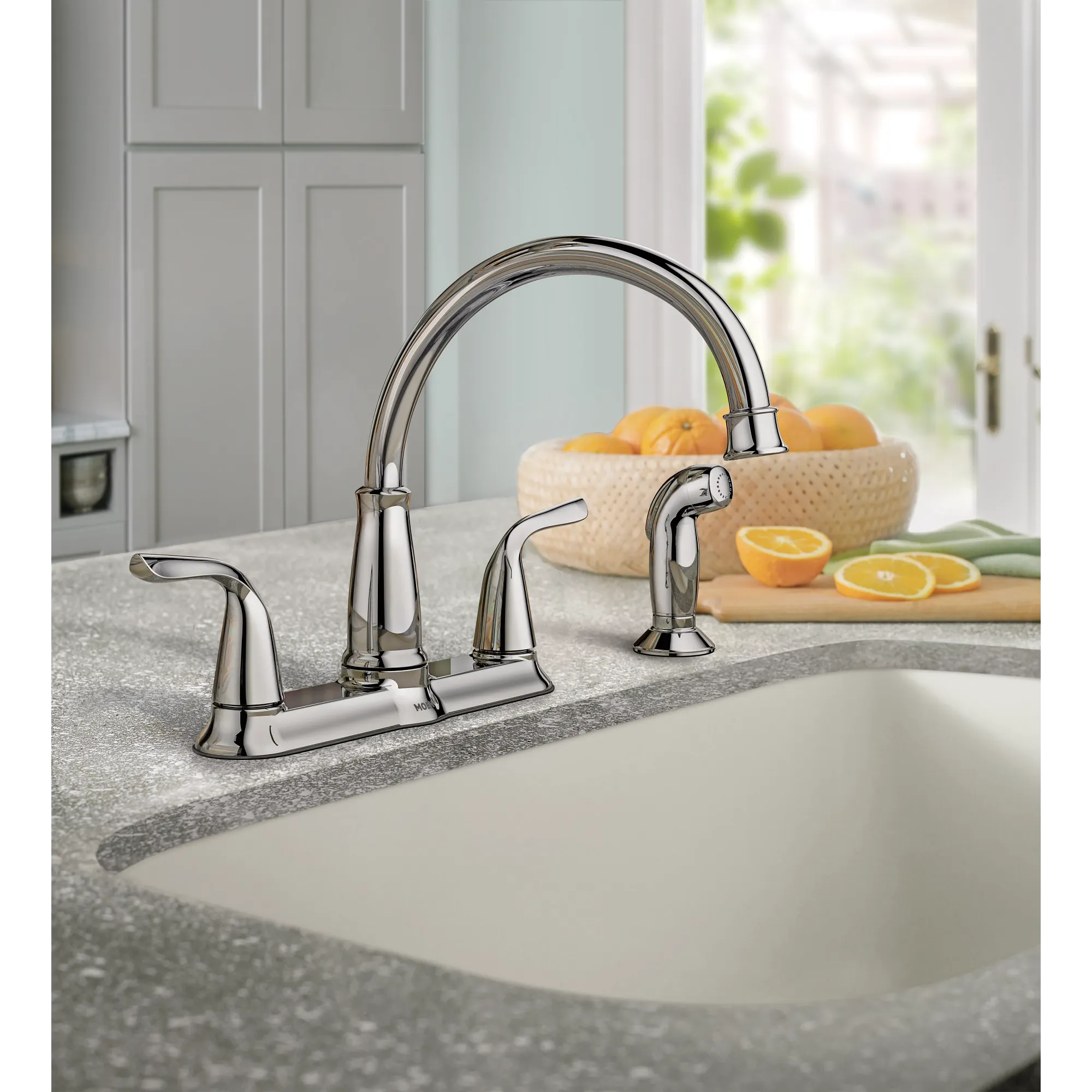 Brecklyn Two-Handle Low Arc Kitchen Faucet - Image 2