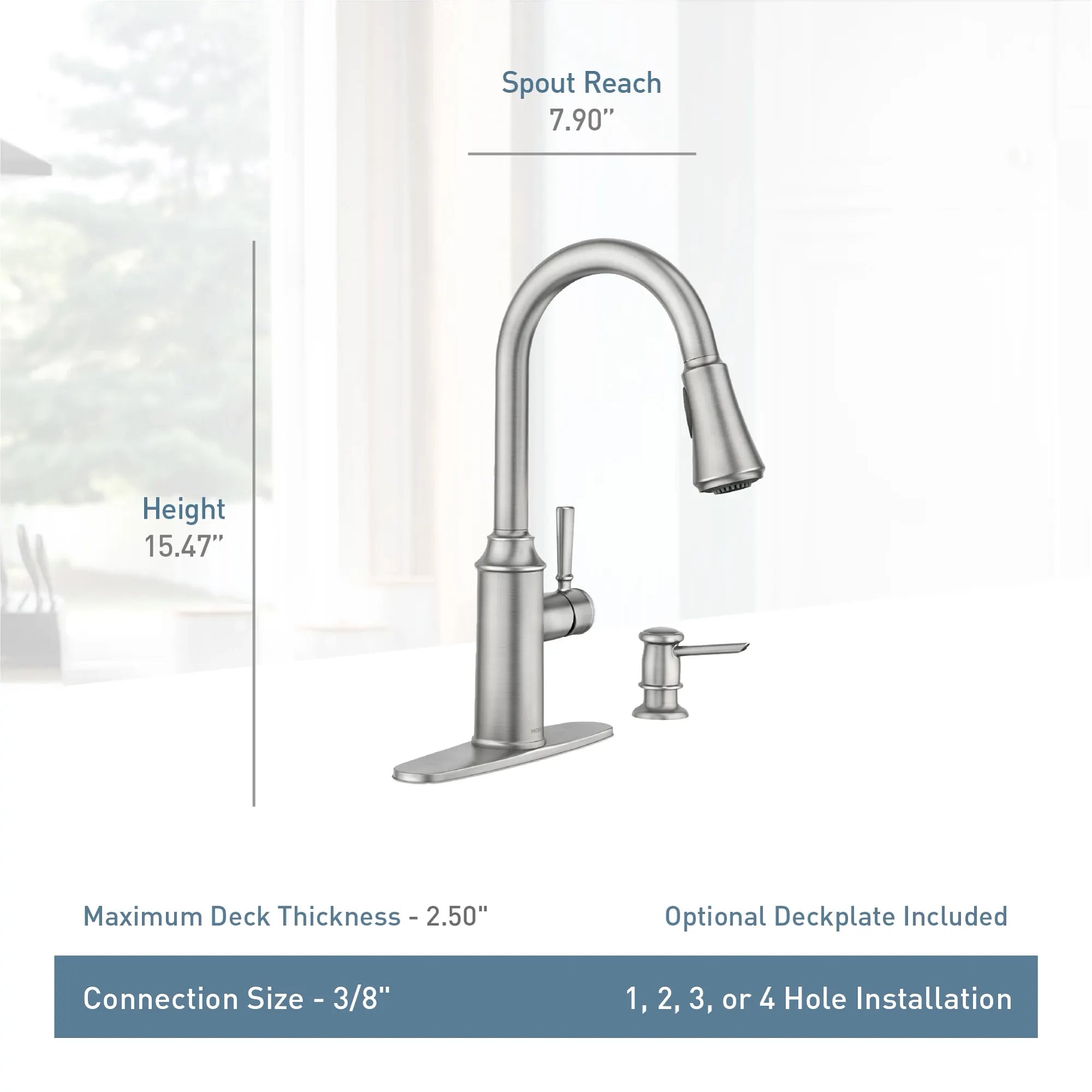 Zabelle One-Handle Pulldown Kitchen Faucet - Image 10