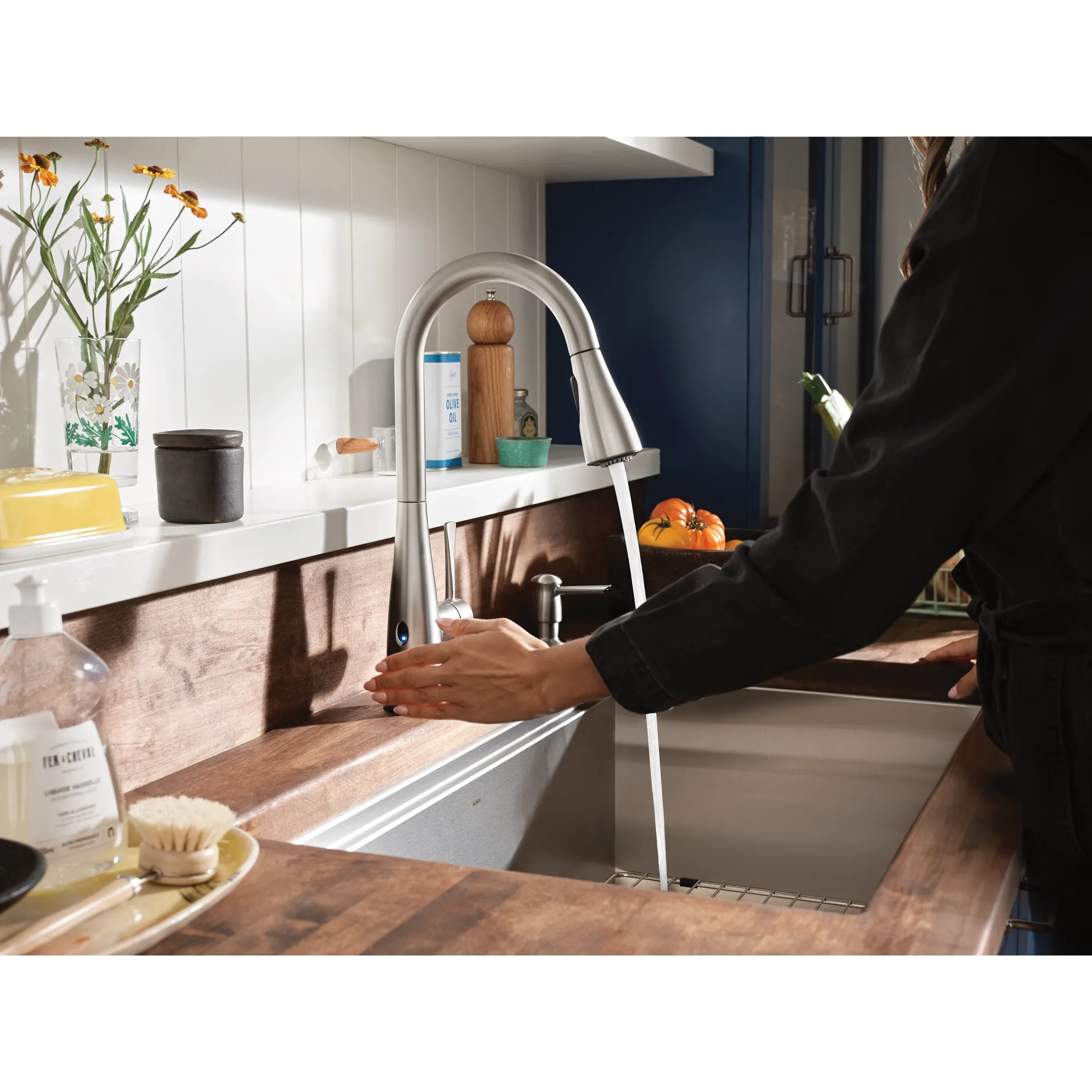 Birchfield One-Handle High Arc Pulldown Kitchen Faucet - Image 10