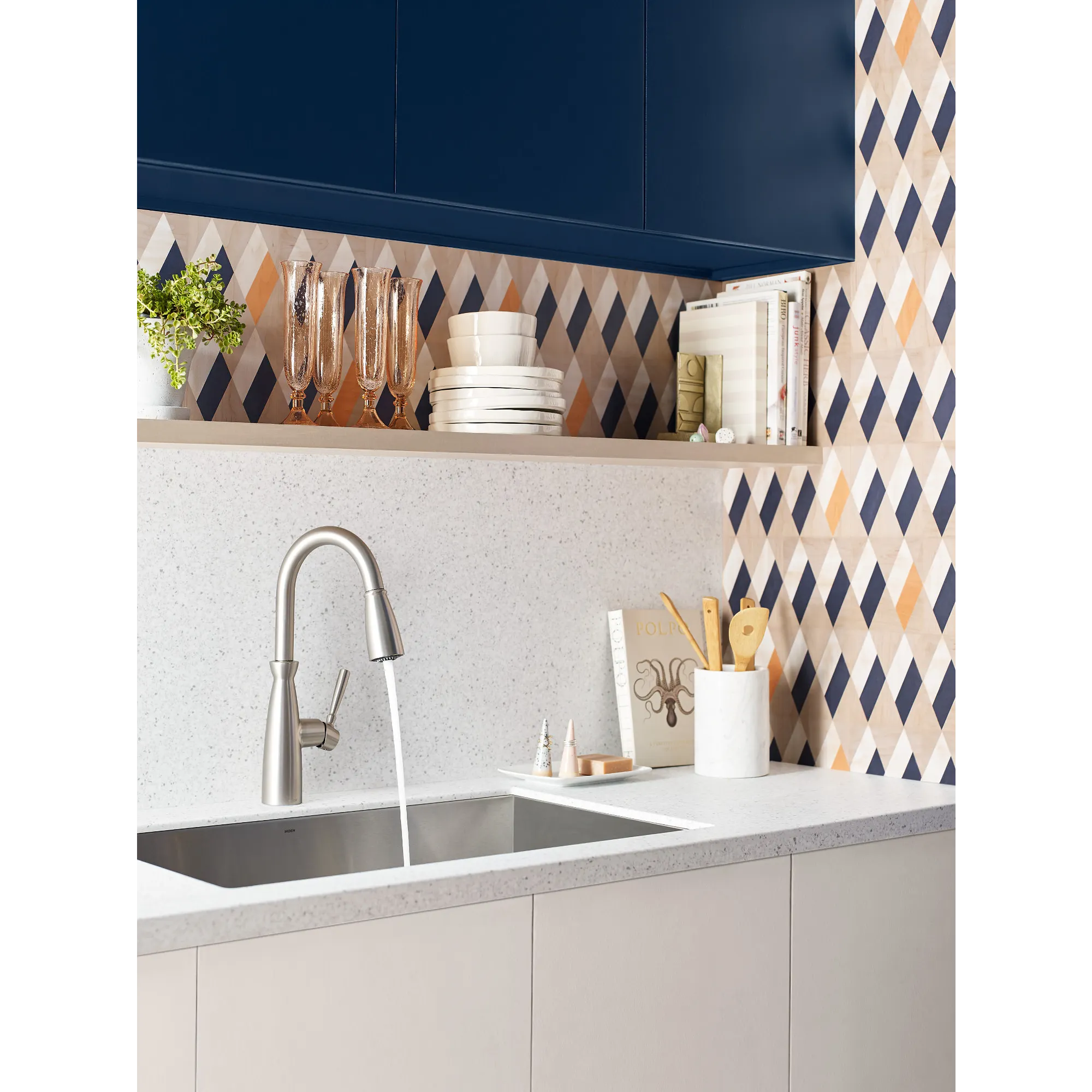 Surie One-Handle High Arc Pulldown Kitchen Faucet - Image 12