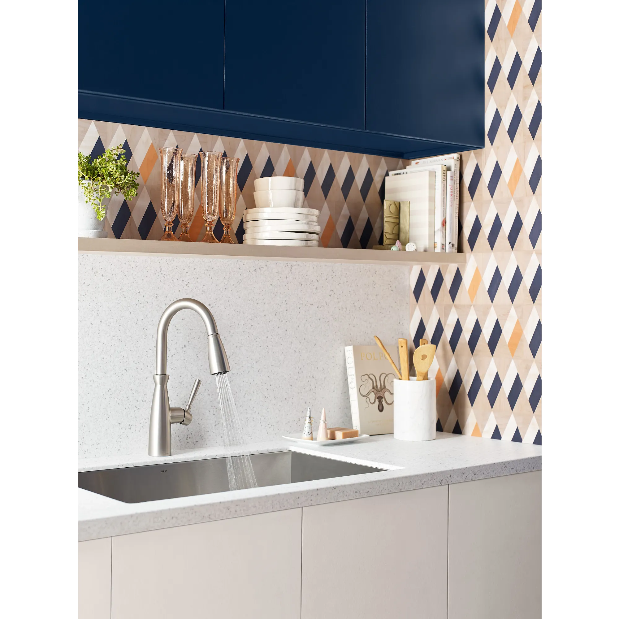 Surie One-Handle High Arc Pulldown Kitchen Faucet - Image 5