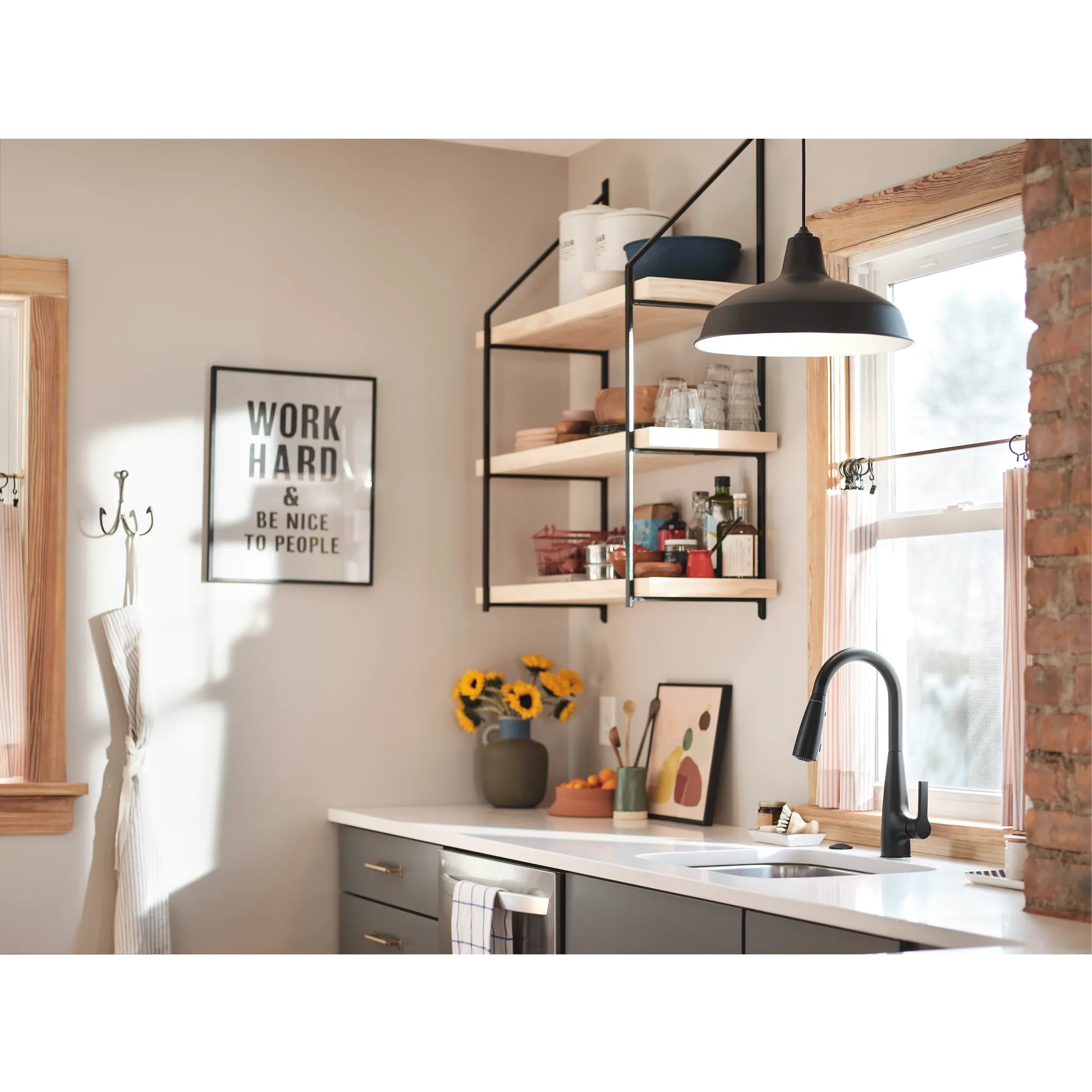 Haelyn One-Handle High Arc Pulldown Kitchen Faucet - Image 2