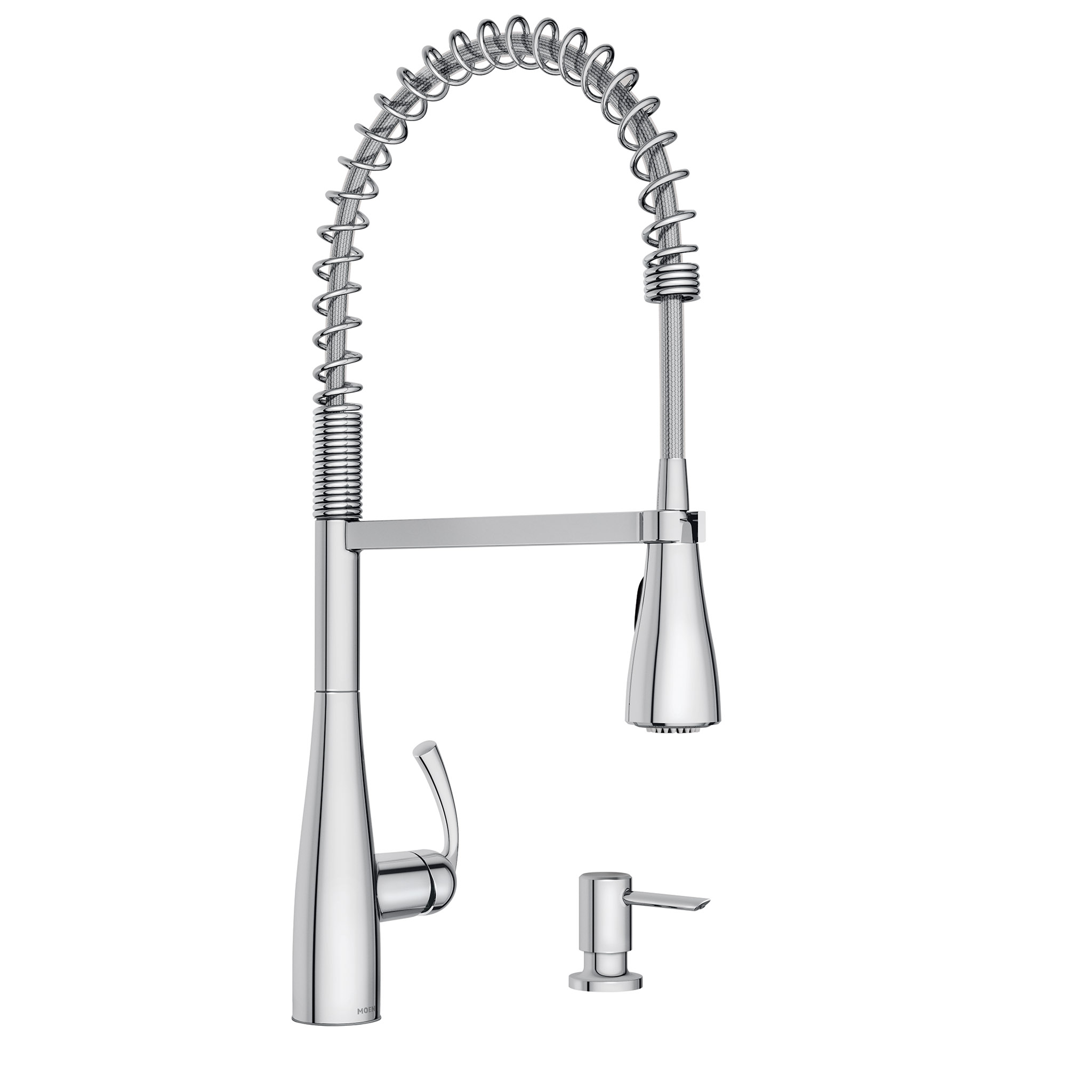 Essie One-Handle High Arc Pre-Rinse Spring Pulldown Kitchen Faucet
