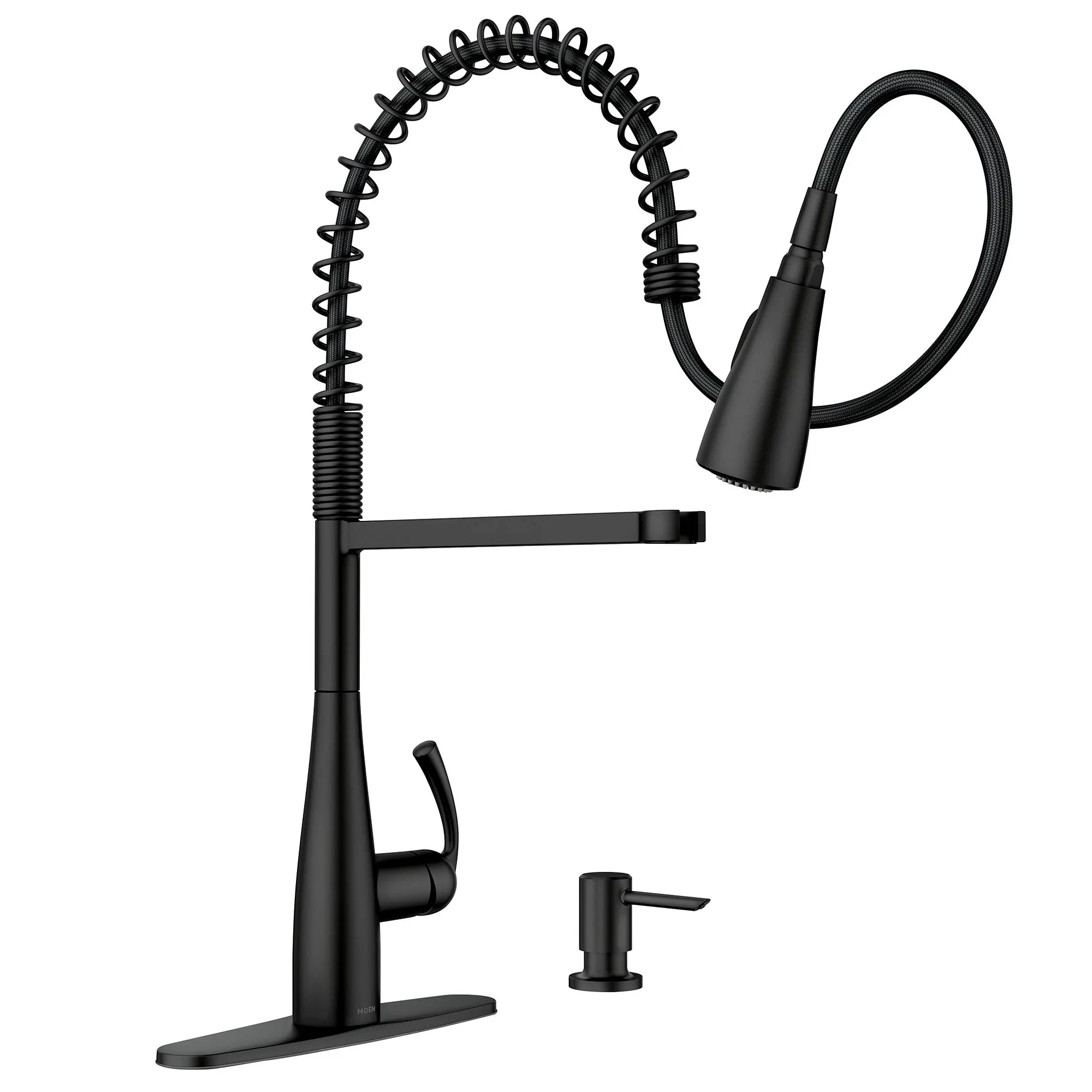 Essie One-Handle High Arc Pre-Rinse Spring Pulldown Kitchen Faucet - Image 11