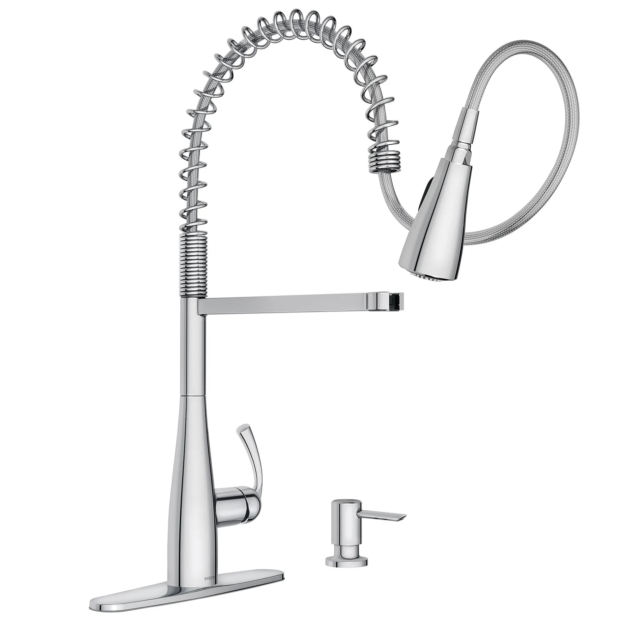 Essie One-Handle High Arc Pre-Rinse Spring Pulldown Kitchen Faucet - Image 6