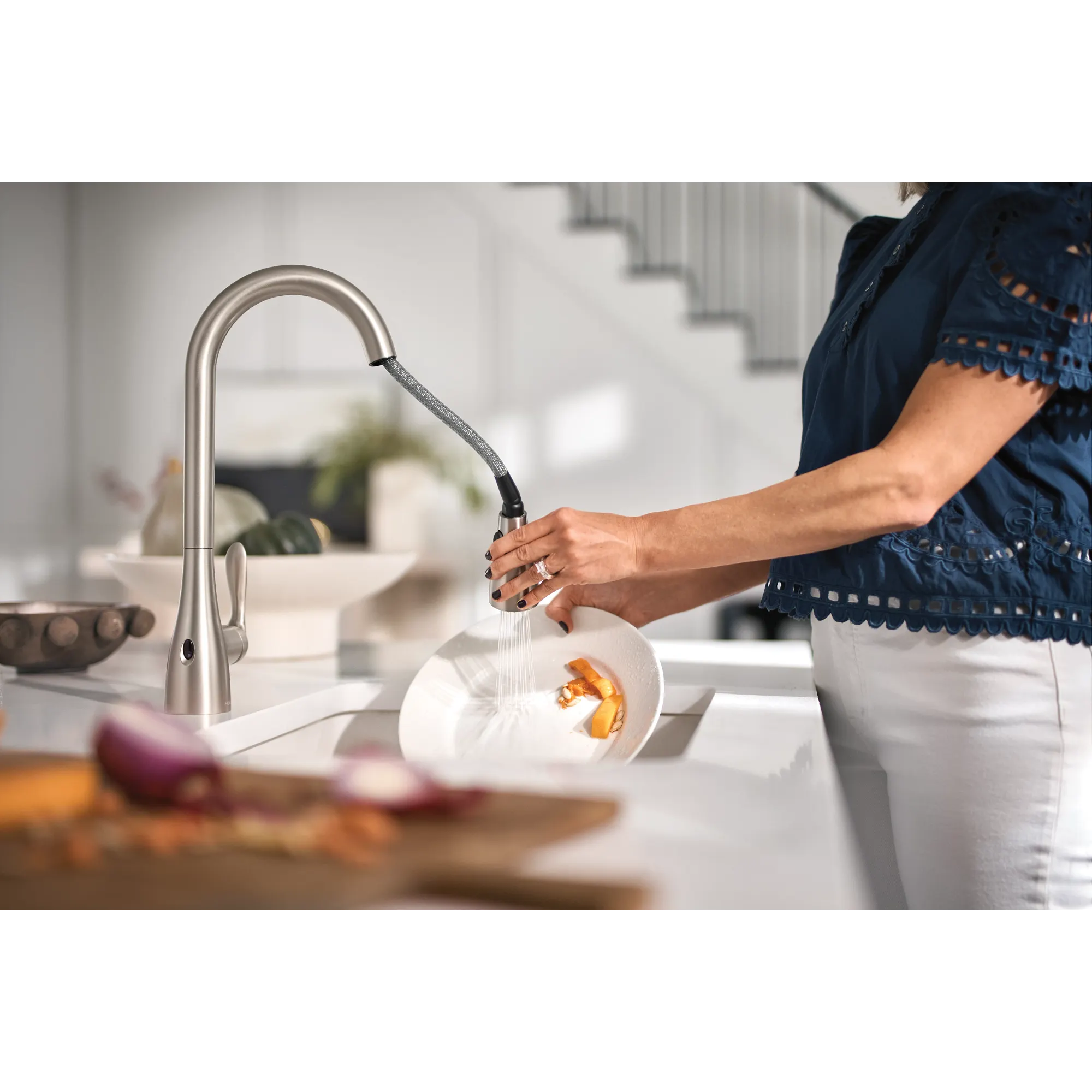 Georgene One-Handle High Arc Pulldown Kitchen Faucet - Image 16