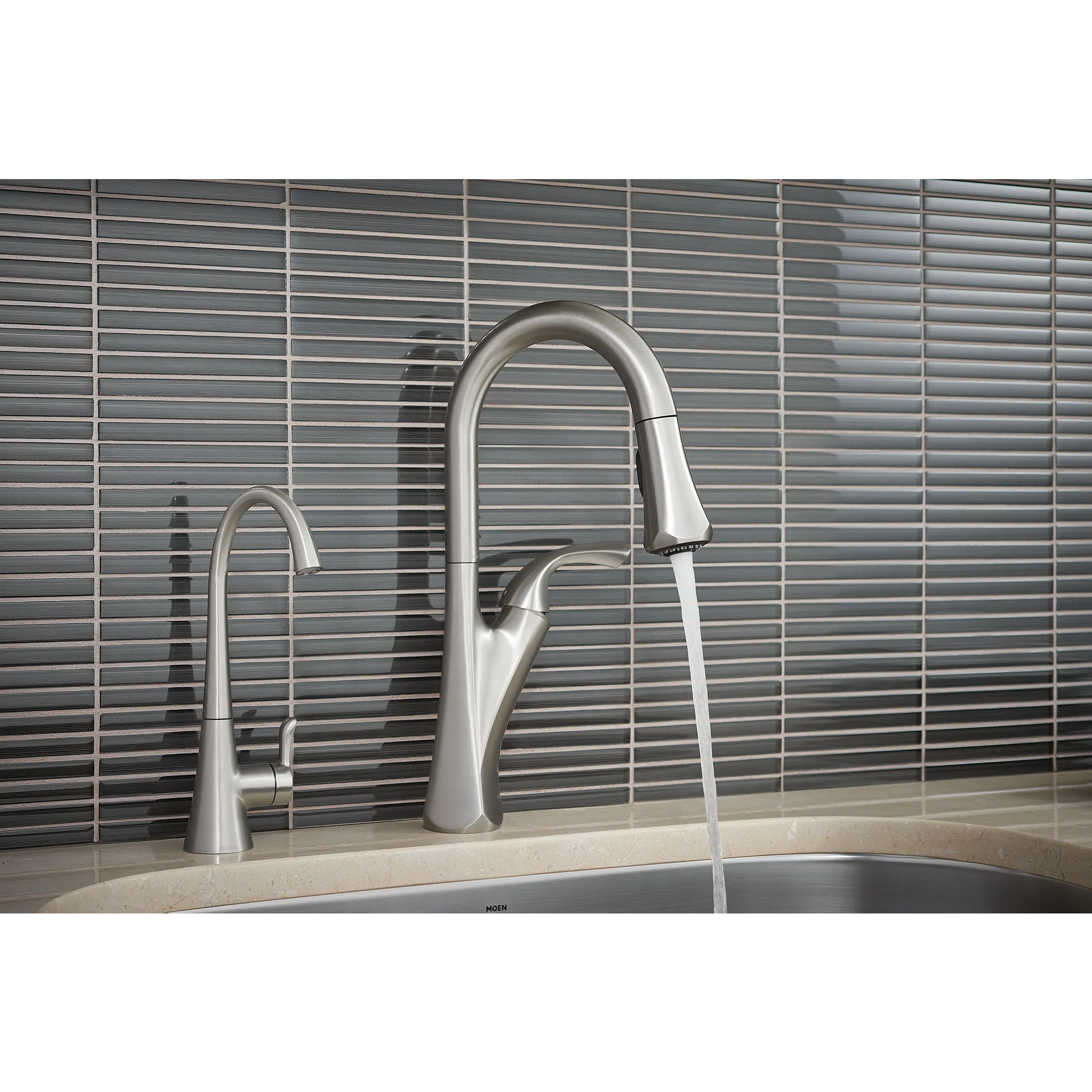 Moen Sip Transitional One-Handle High Arc Beverage Faucet - Image 14