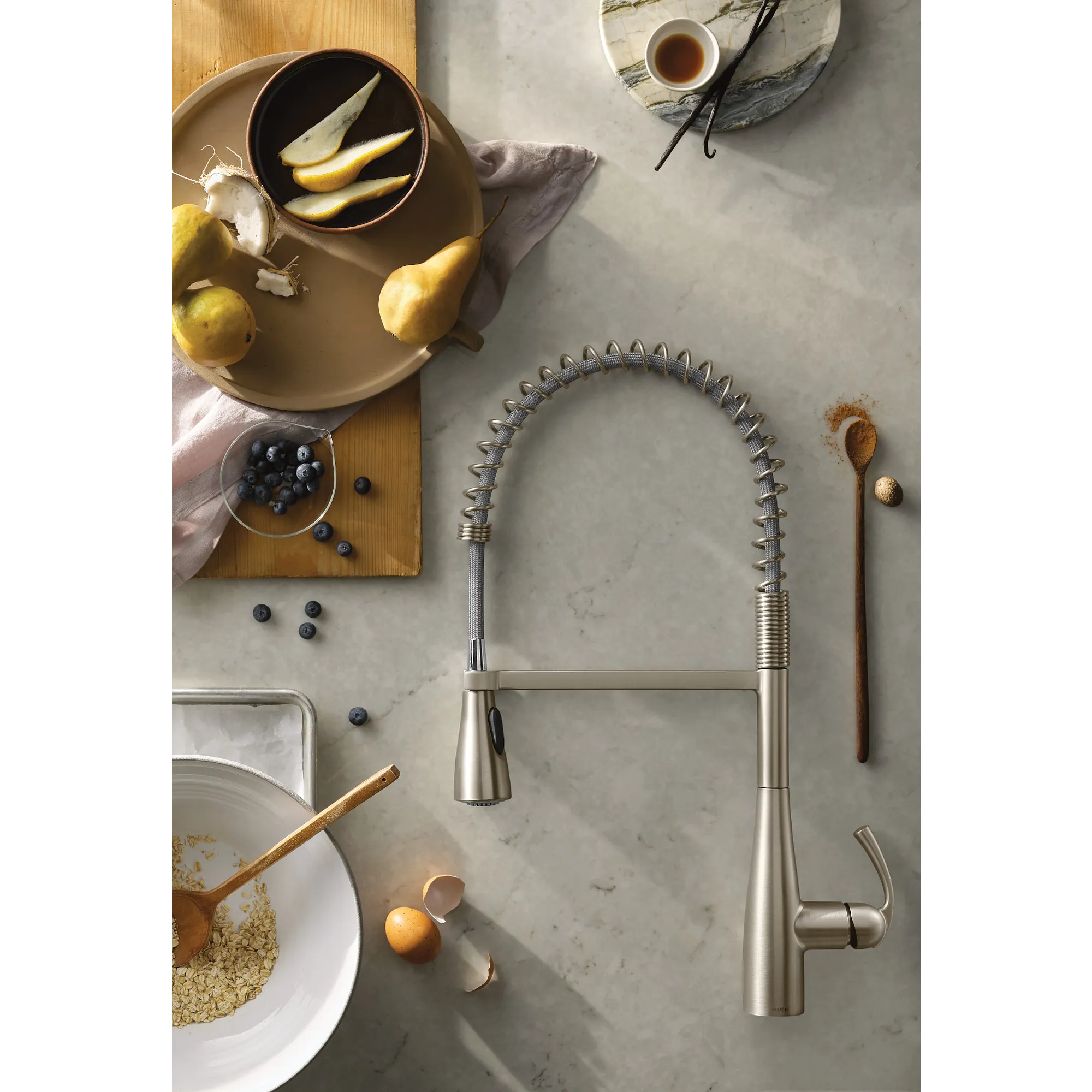 Essie One-Handle High Arc Pre-Rinse Spring Pulldown Kitchen Faucet - Image 21