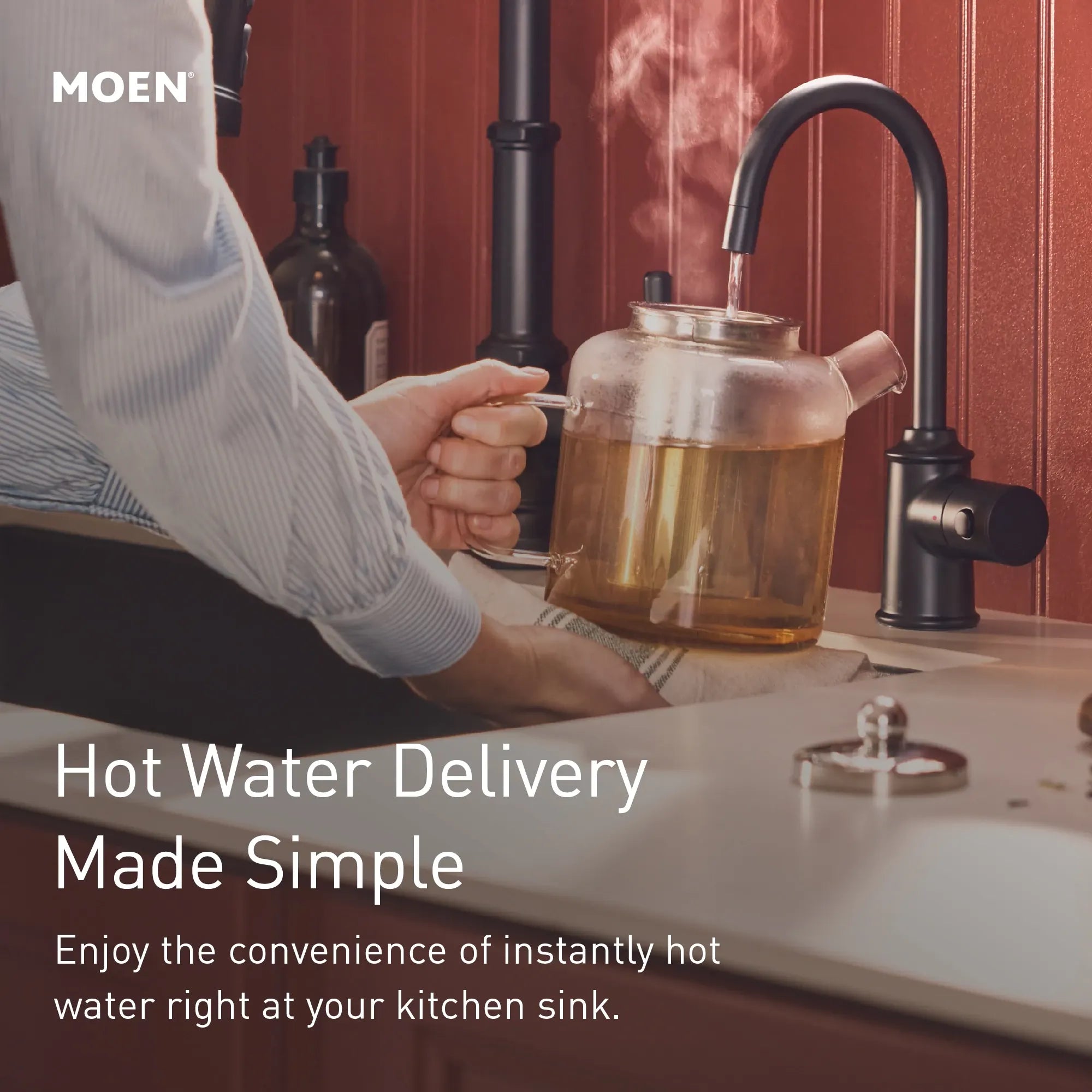 Moen Sip Traditional One-Handle High Arc Undermount Beverage Faucet - Image 7