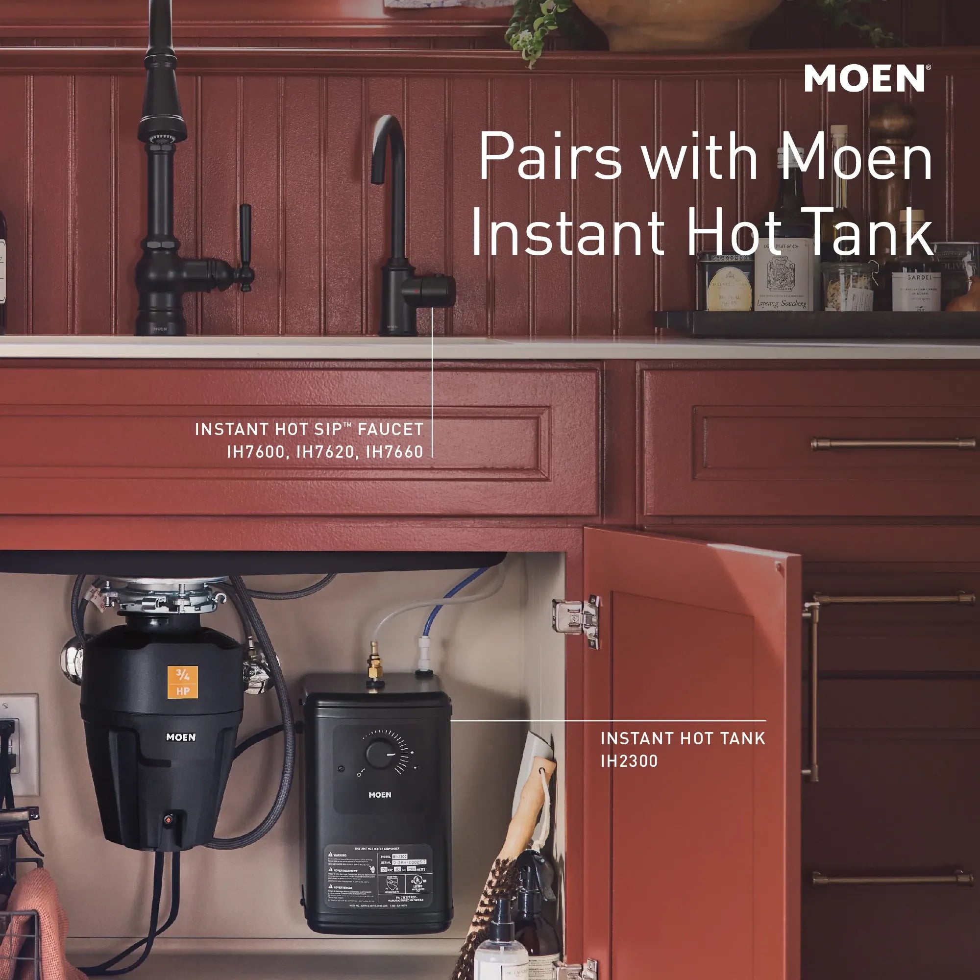 Moen Sip Modern One-Handle High Arc Undermount Beverage Faucet - Image 3