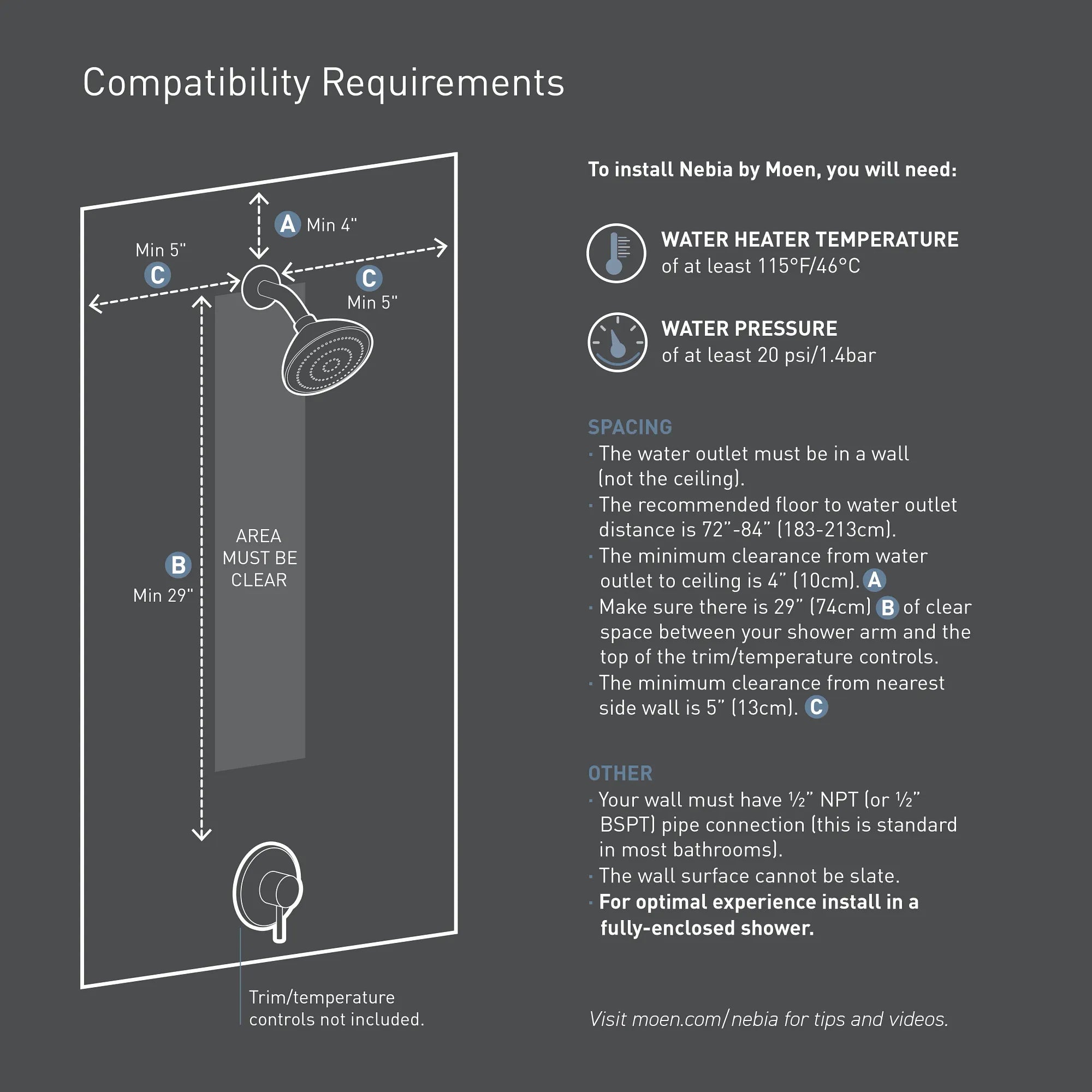 Moen Spa Shower Glacier Magnetic Dock - Image 2