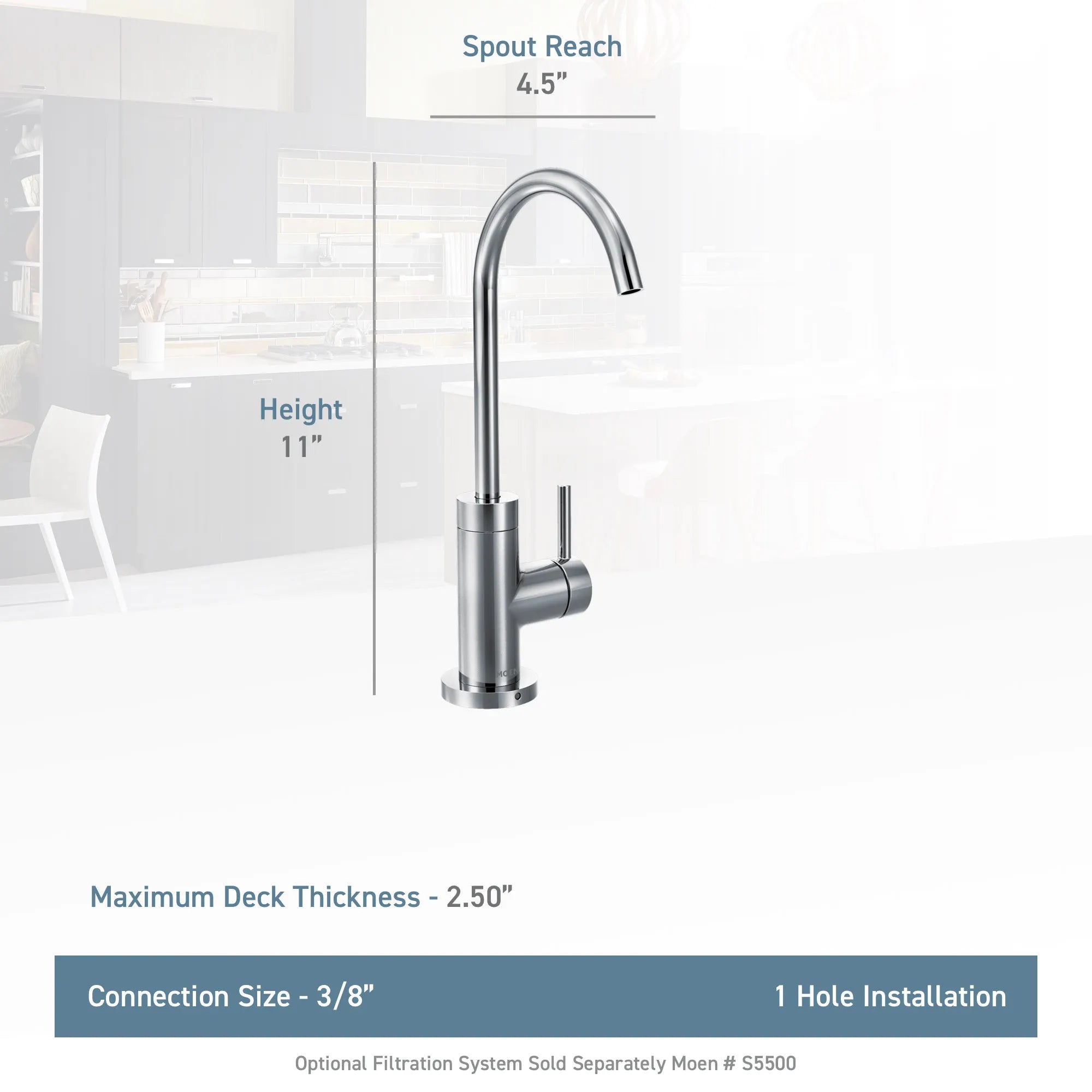 Moen Sip Modern One-Handle High Arc Beverage Faucet - Image 20