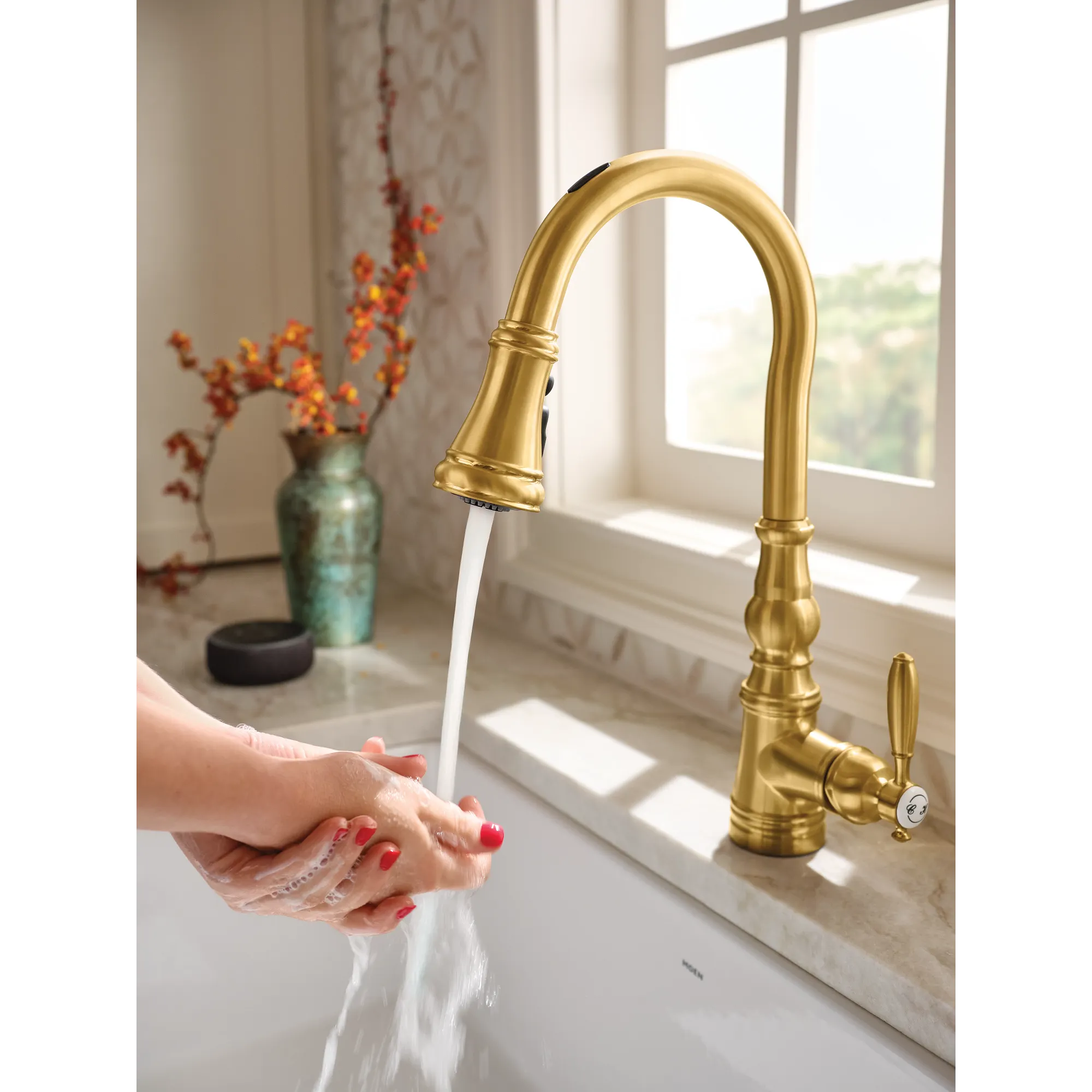 Weymouth Motion Control Smart Kitchen Faucet In - One Handle High Arc Pulldown - Image 27