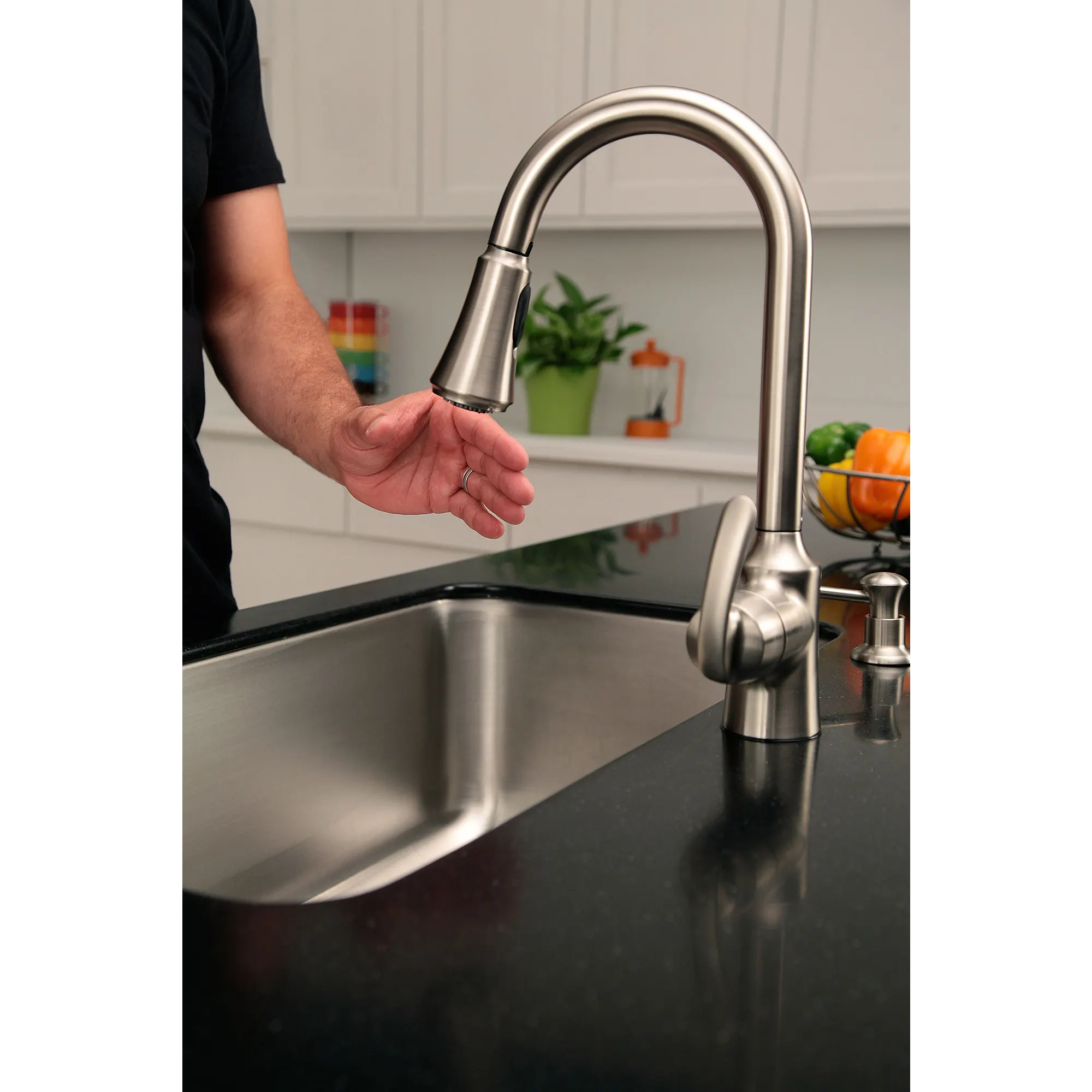Bayhill One-Handle High Arc Pulldown Kitchen Faucet - Image 8