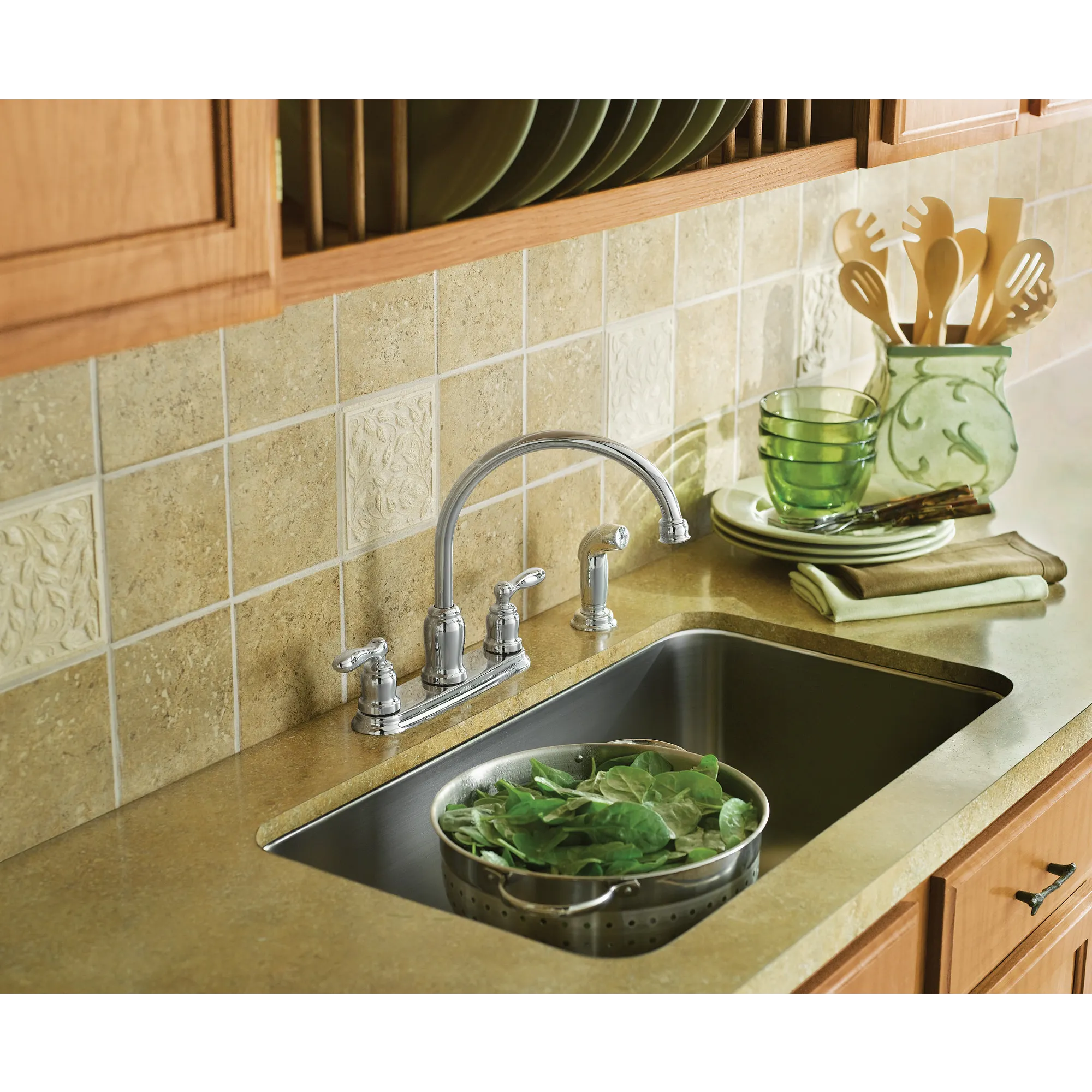 Caldwell Two-Handle High Arc Kitchen Faucet - Image 2