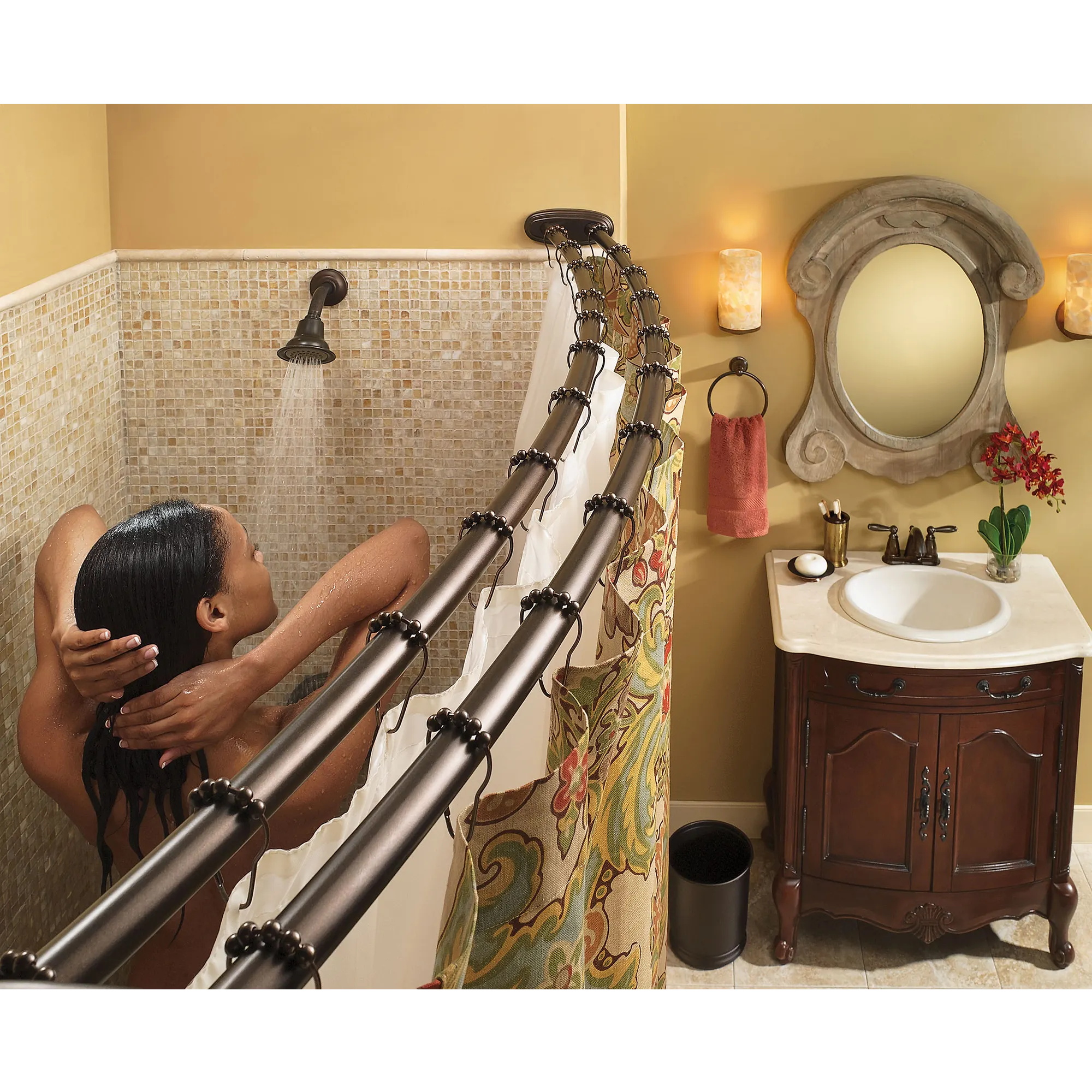 Moen Adjustable Curved Shower Rod - Image 9