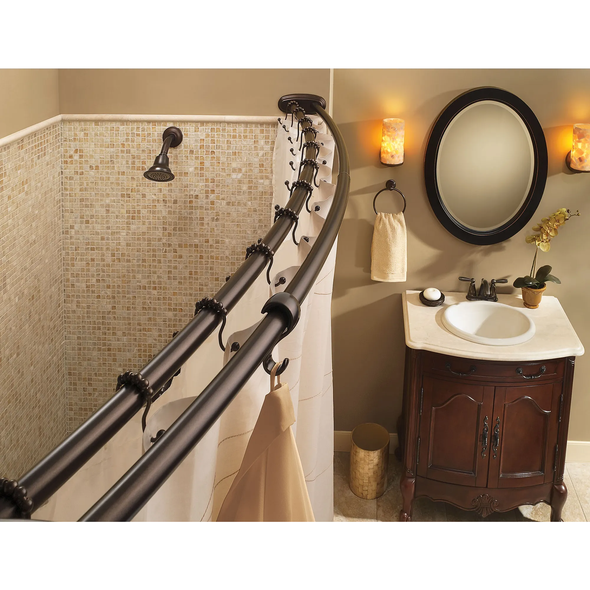 Moen Adjustable Curved Shower Rod - Image 5