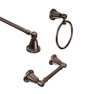 Bradshaw: 3 Pc Kit: Pivoting Paper Holder. Towel Bar and Towel Ring