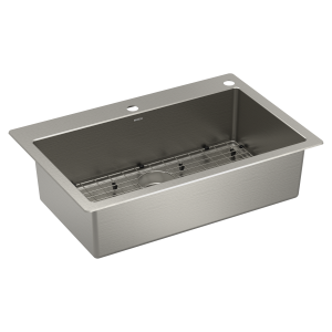 Prep 33 Steel Dual Mount Single Bowl Sink