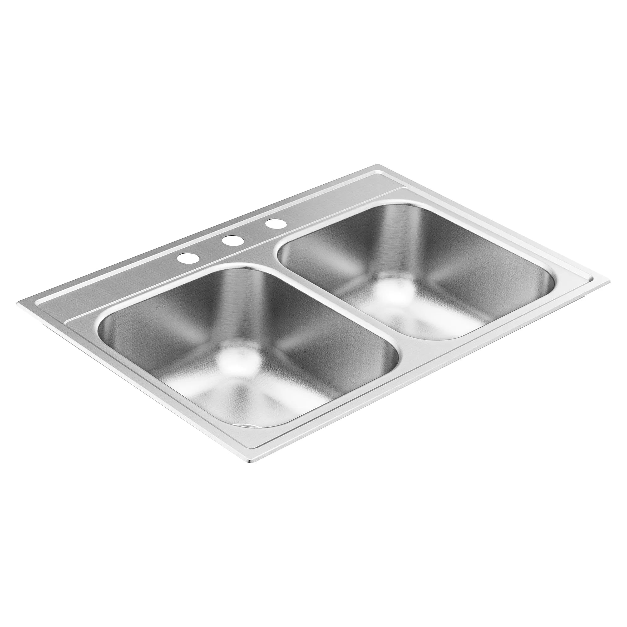 1800 Series 33x22 18 Gauge Double Bowl Drop In Sink - Image 4