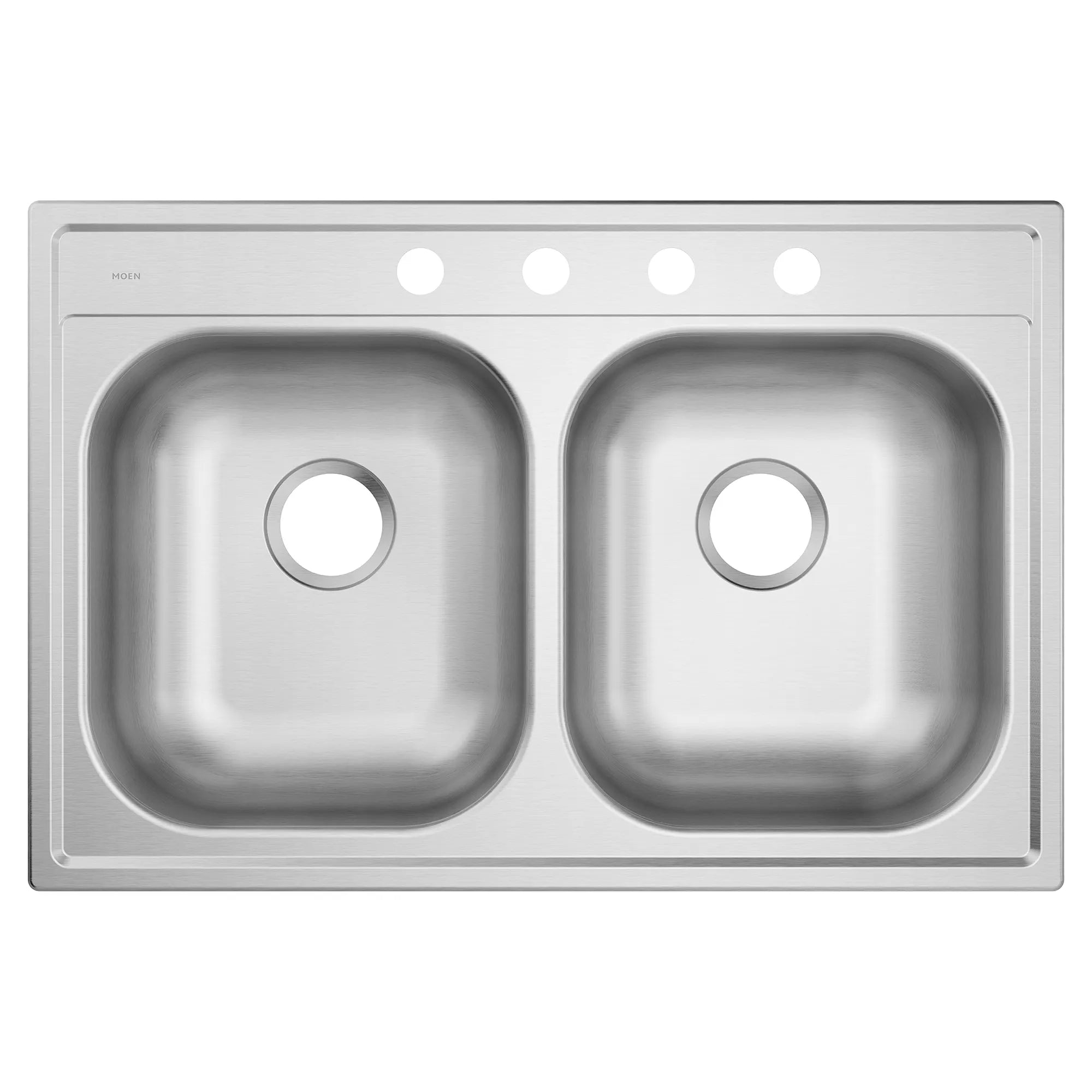 2000 Series 33x22 Steel 20 Gauge Double Bowl Drop In Sink - Image 2