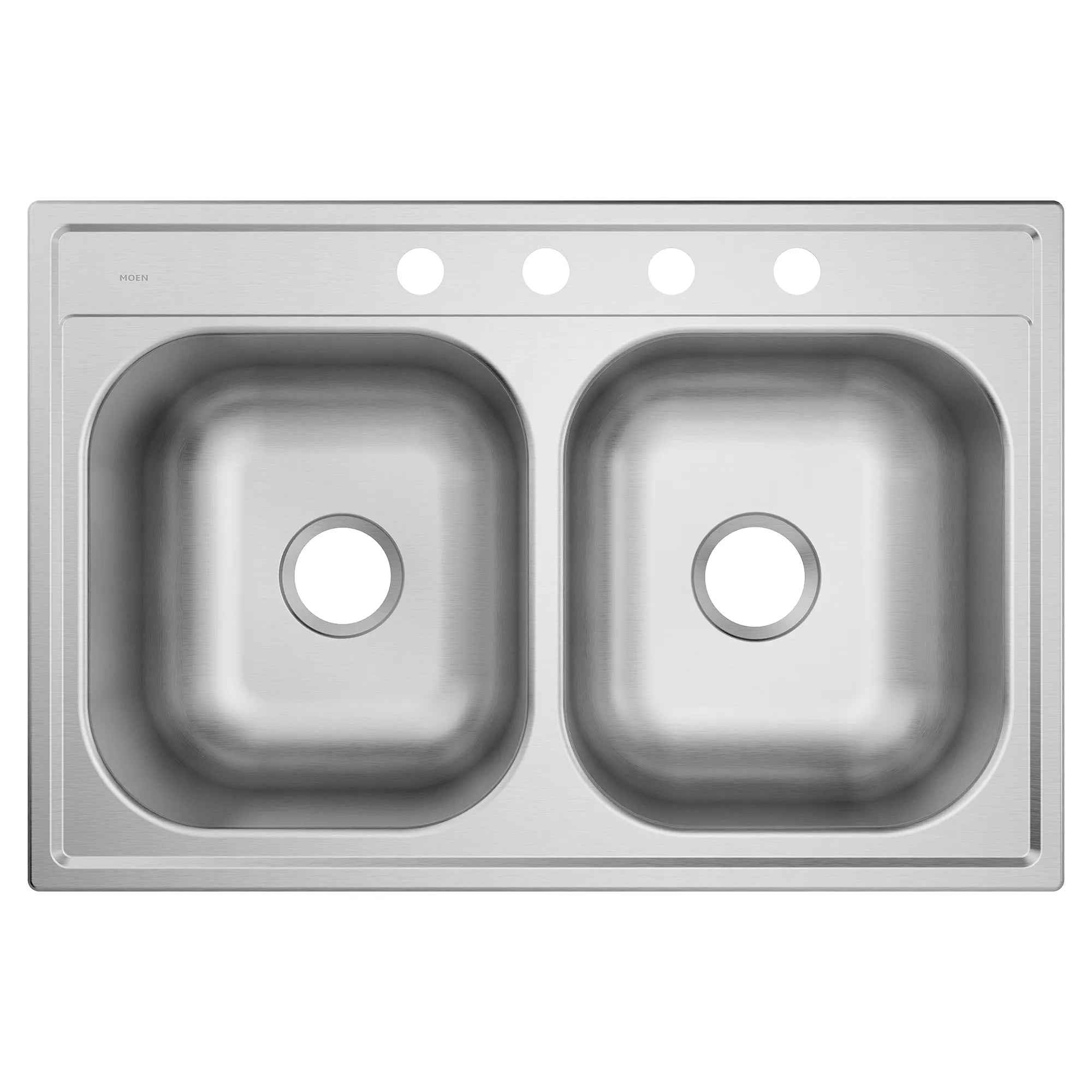 2000 Series 33x22 Steel 20 Gauge Double Bowl Drop In Sink - Image 2