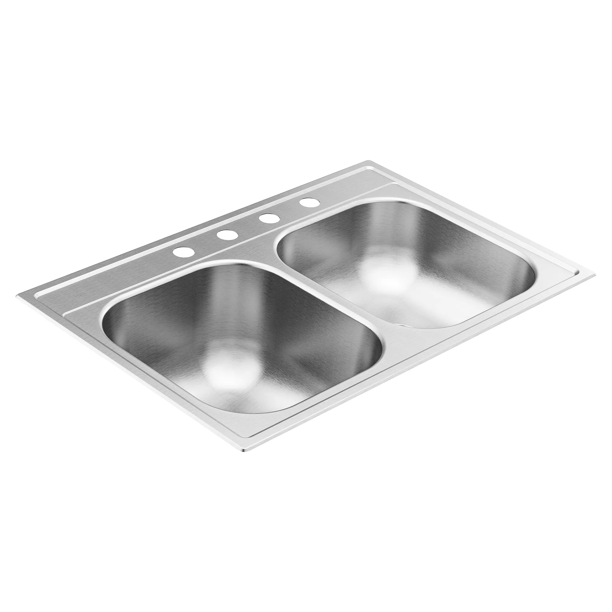 2000 Series 33x22 Steel 20 Gauge Double Bowl Drop In Sink - Image 3