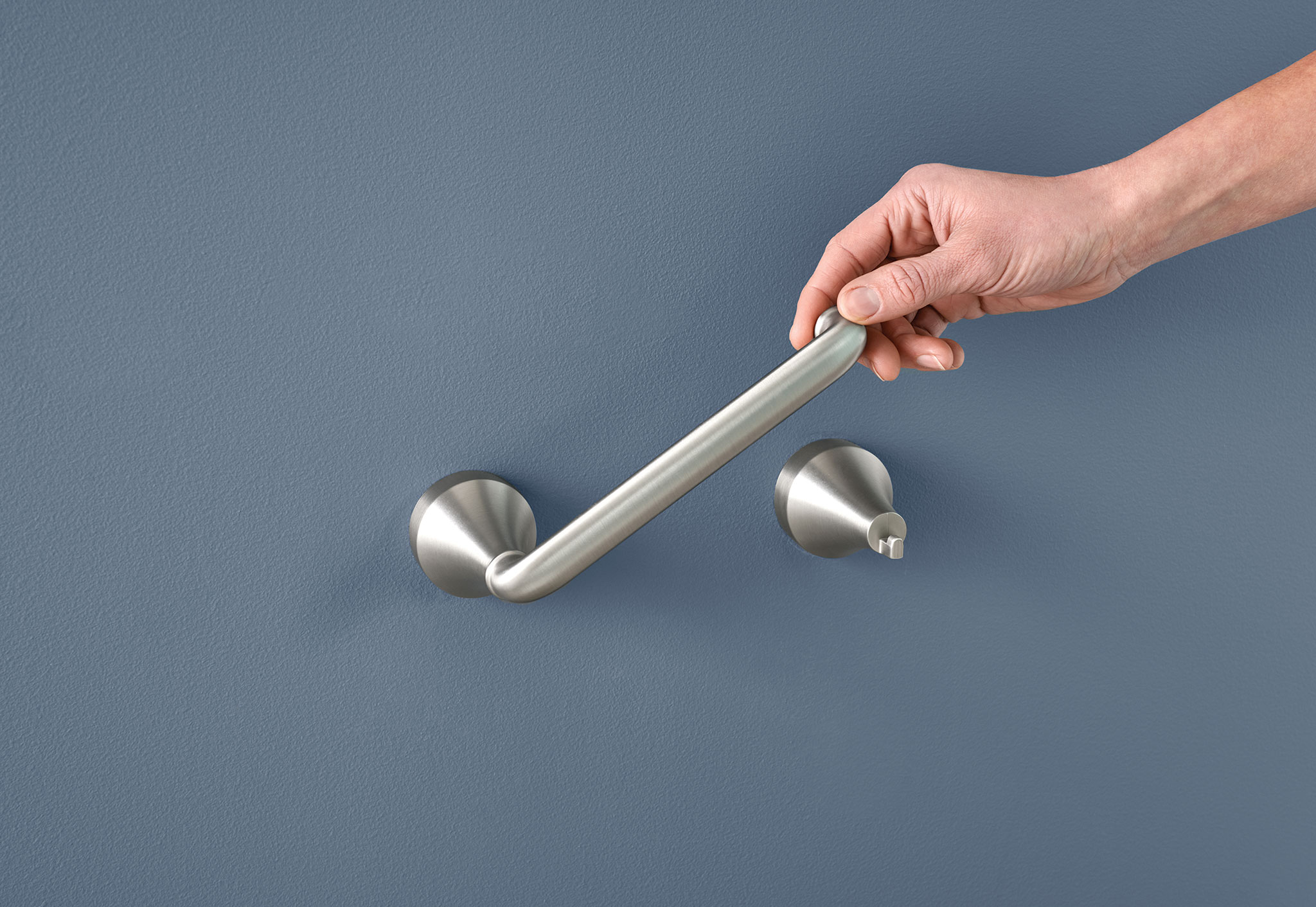 Hamden Spot resist brushed nickel Pivoting Toilet Paper Holder - Image 3